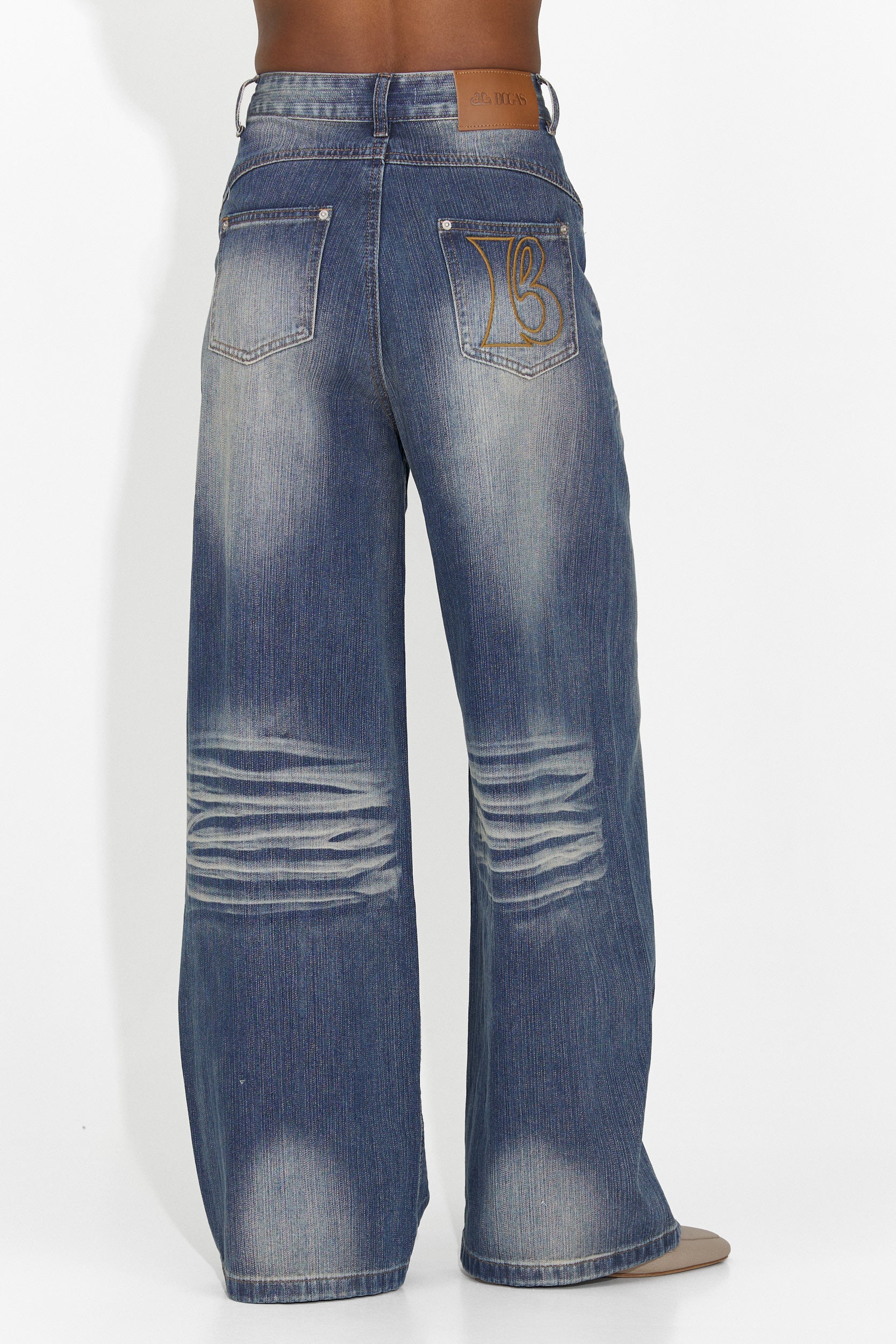 Blugi dama casual albastri Aretha Bogas