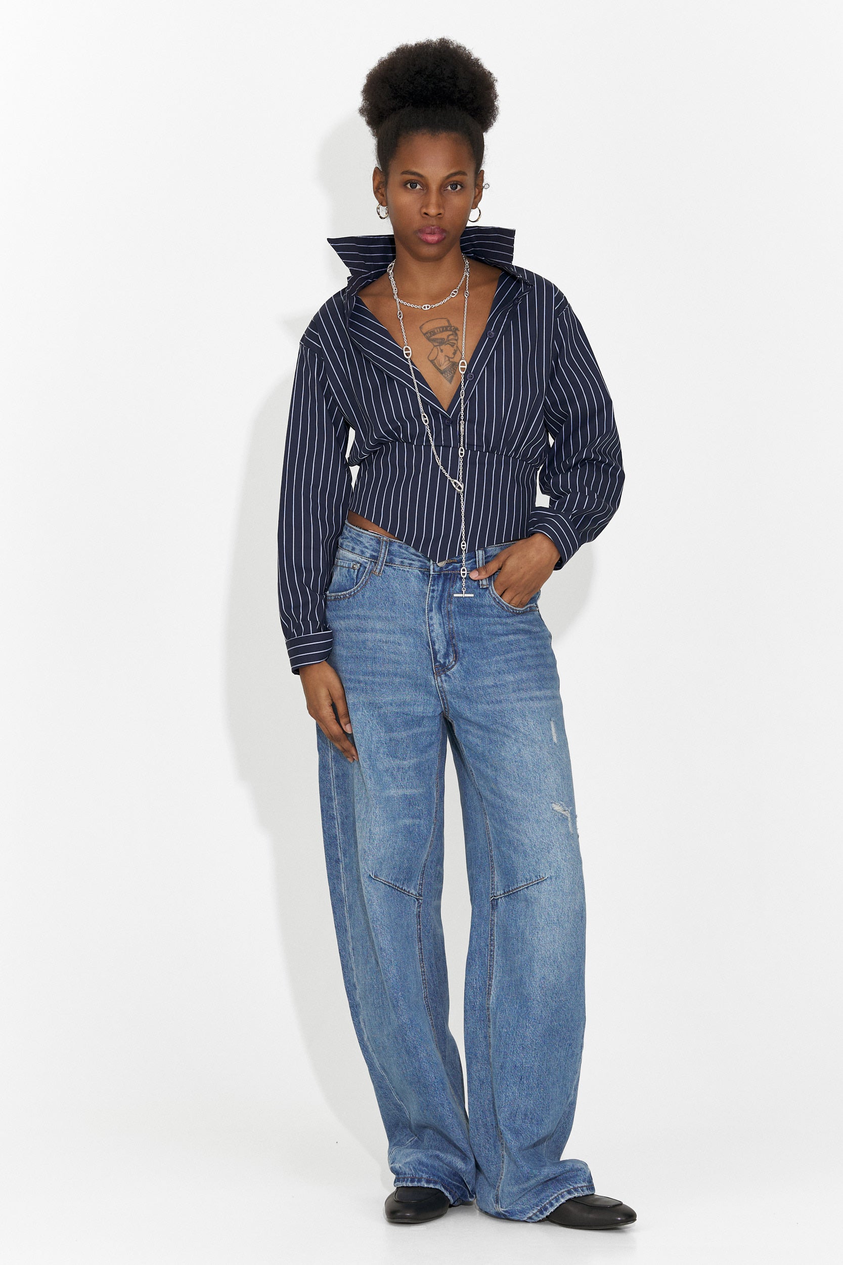 Blugi dama casual albastru Hanina Bogas