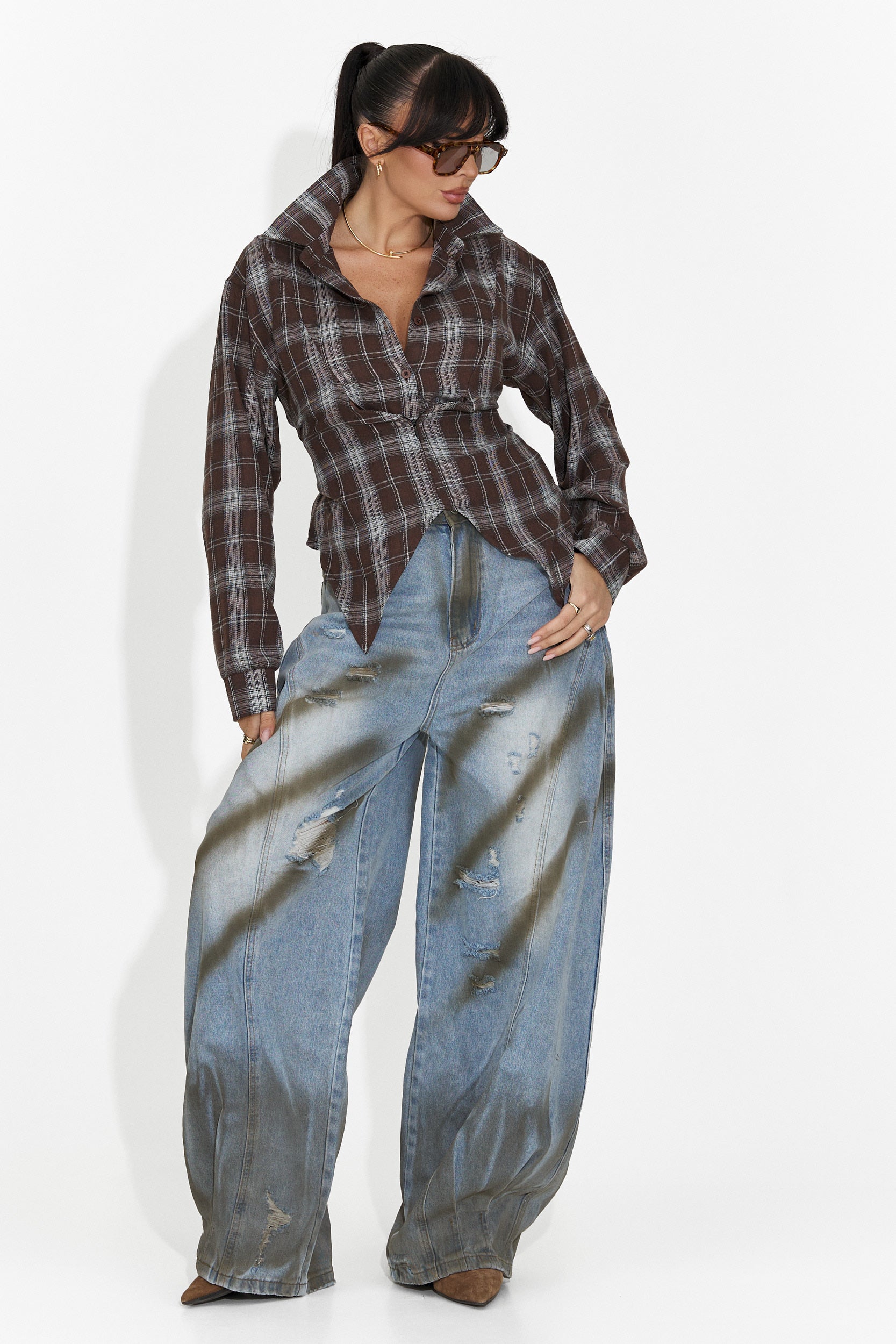 Blugi dama casual albastri Panoma Bogas