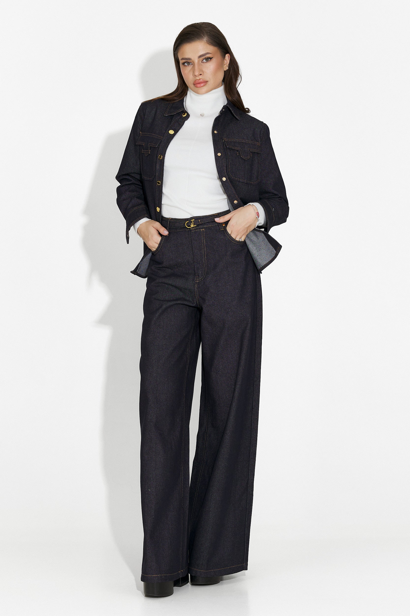 Blugi dama casual bleumarin Flovira Bogas