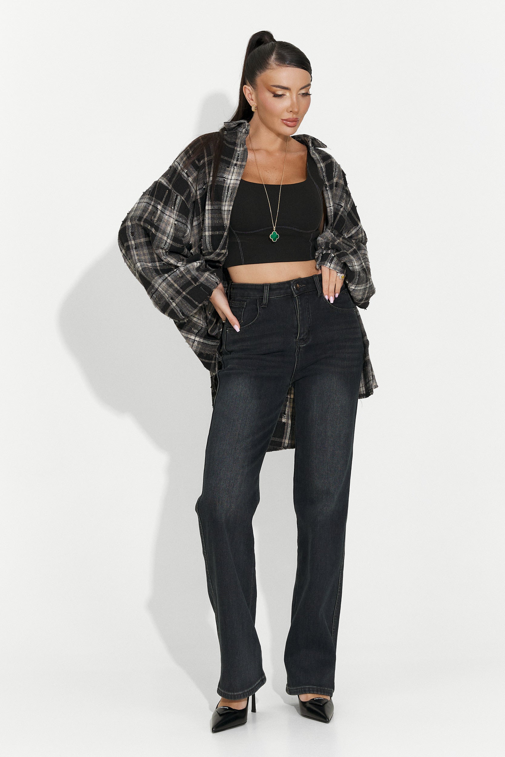 Blugi dama casual negri Brisia Bogas