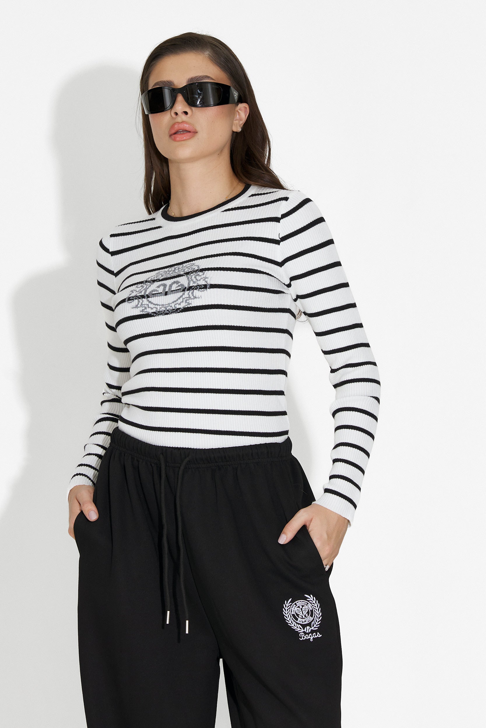 Bluza dama casual alba Yoana Bogas