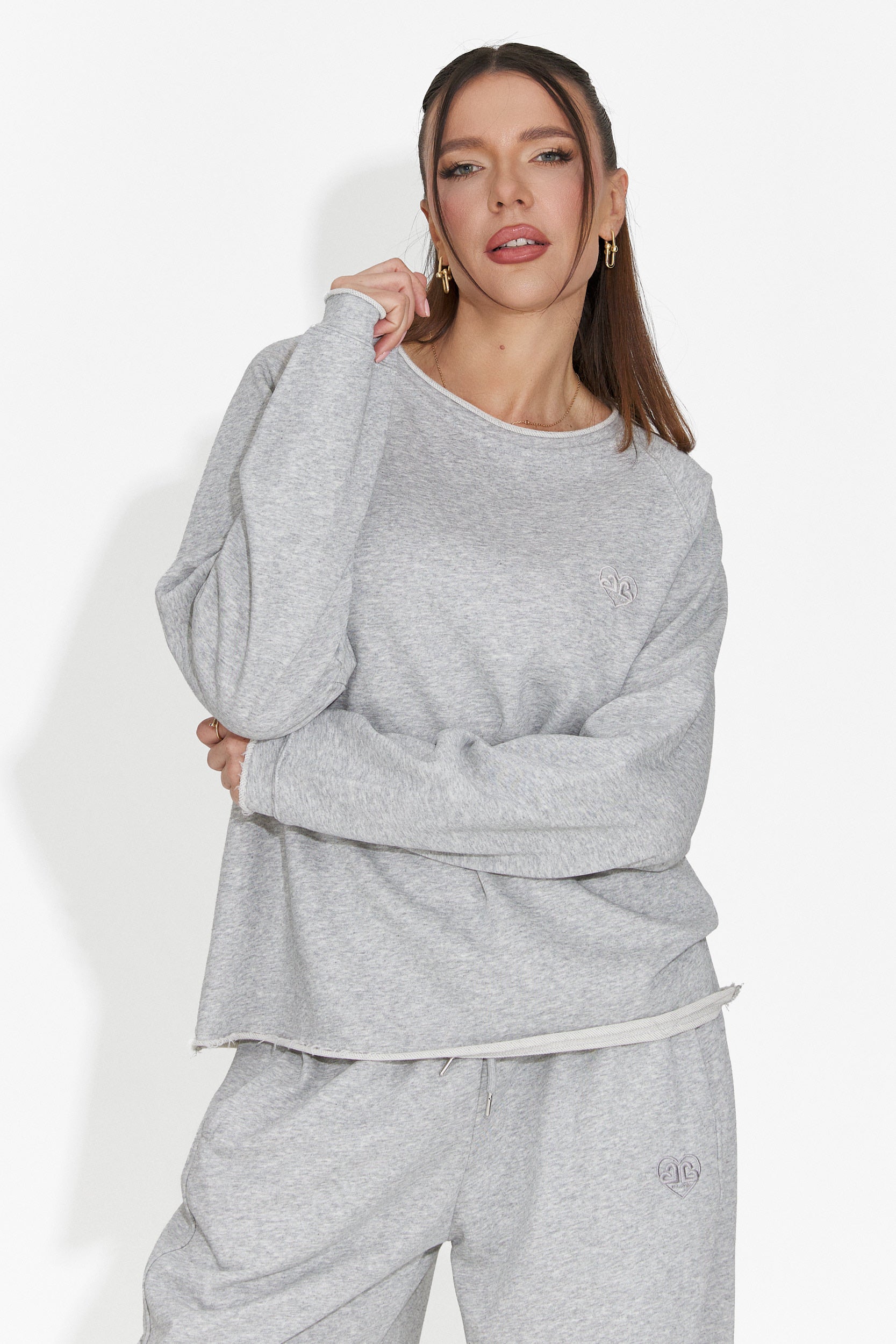 Bluza dama casual gri Kapia Bogas