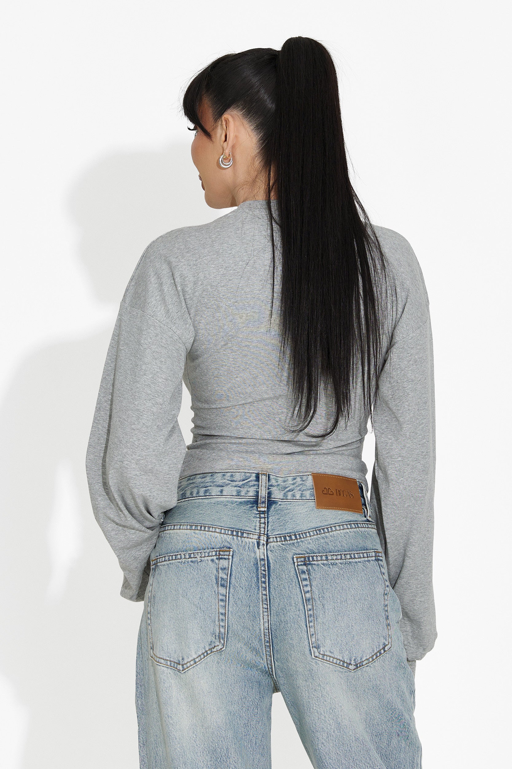 Bluza dama casual gri Tivora Bogas