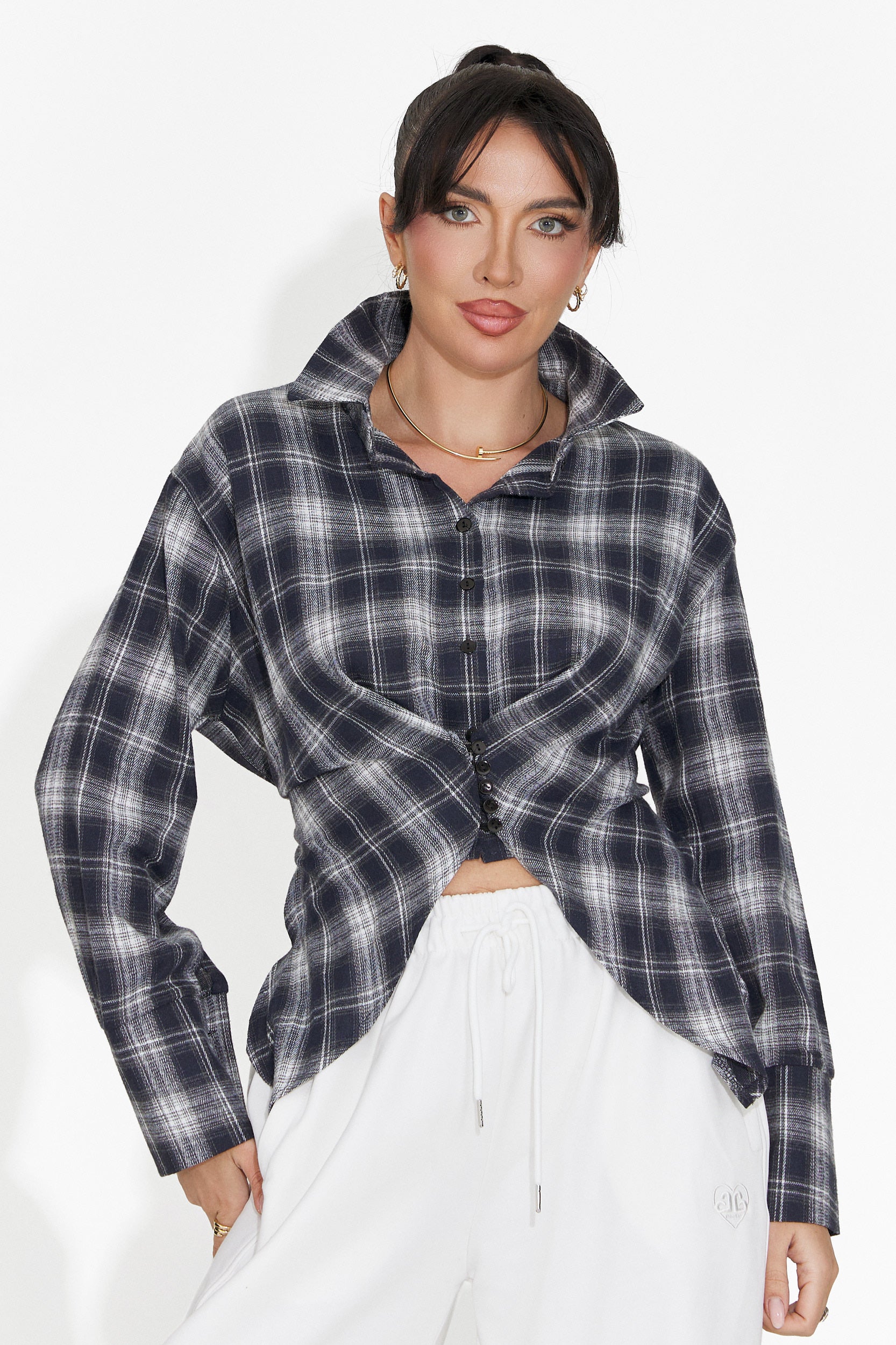 Camasa dama casual bleumarin Laurina Bogas