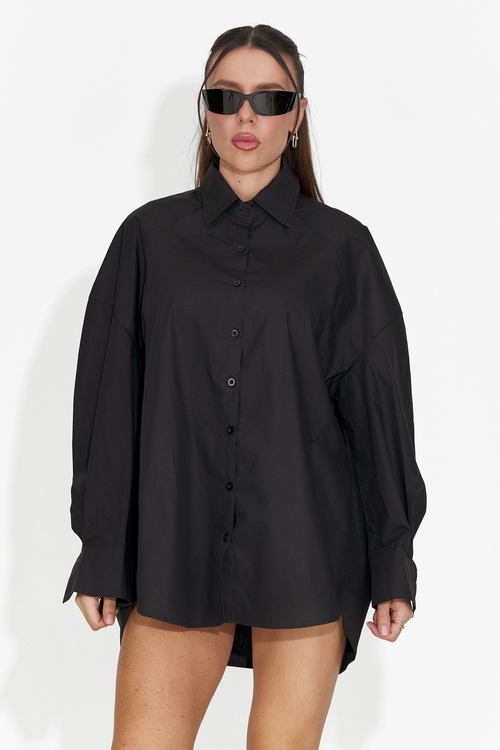 Camasa dama casual neagra Abrienda Bogas