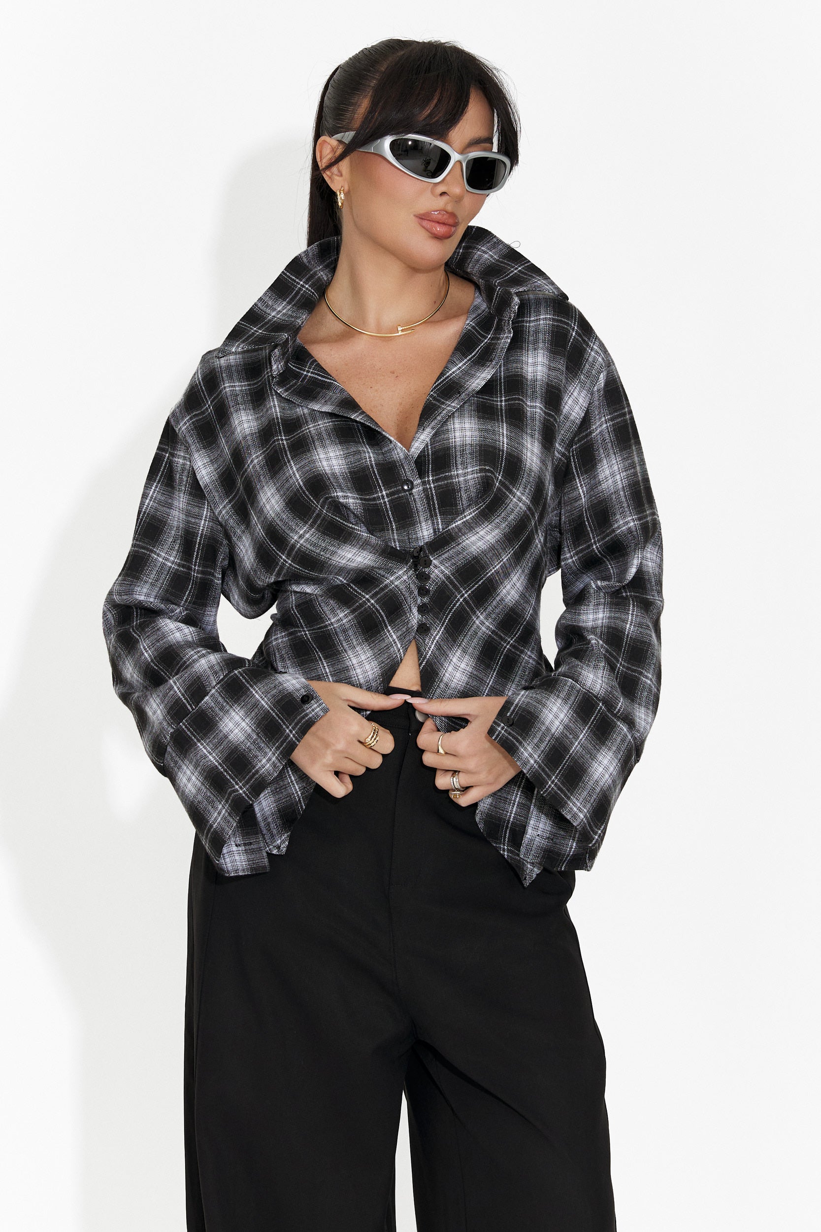 Camasa dama casual neagra Laurina Bogas