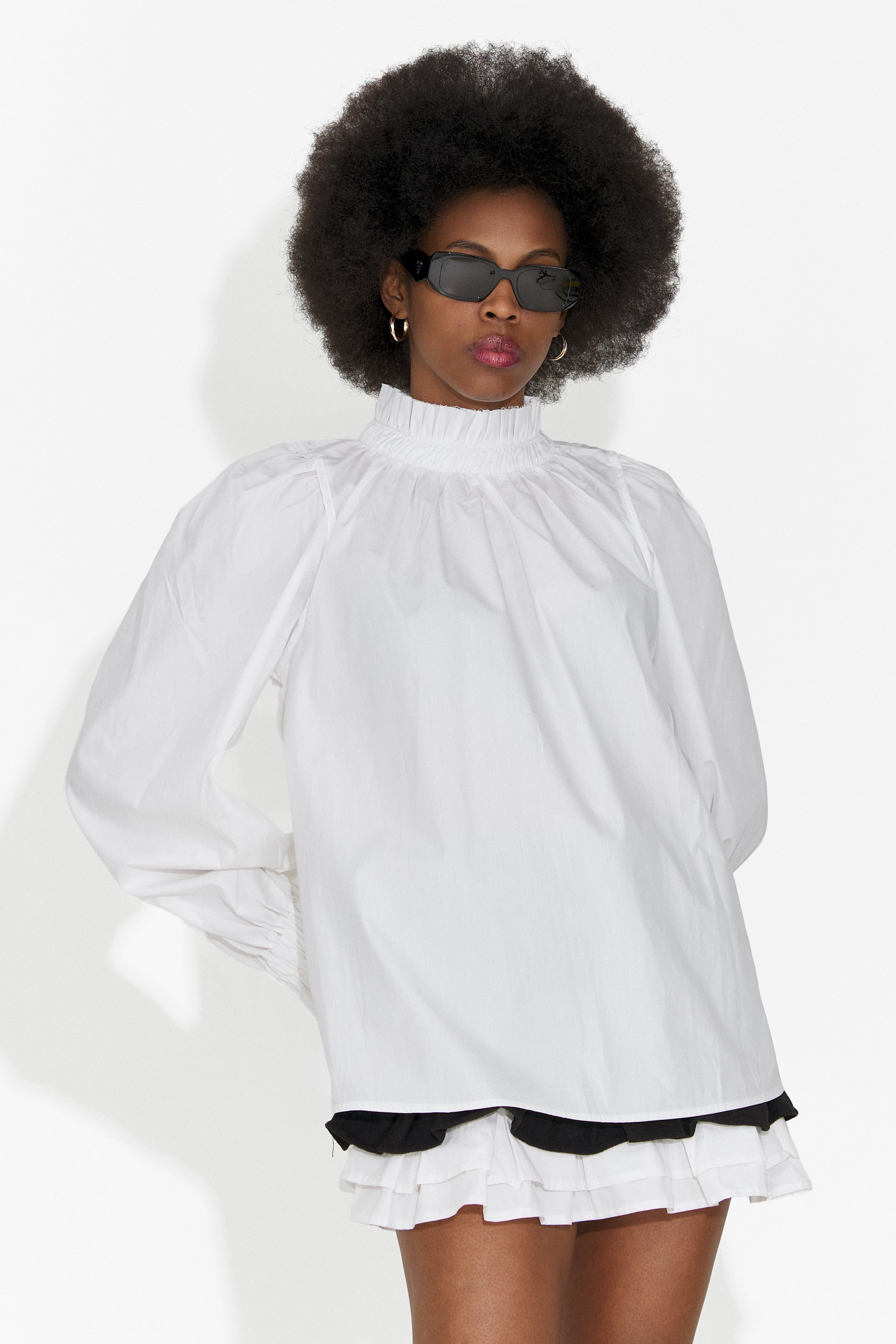 Camasa dama eleganta alba Floriana Bogas