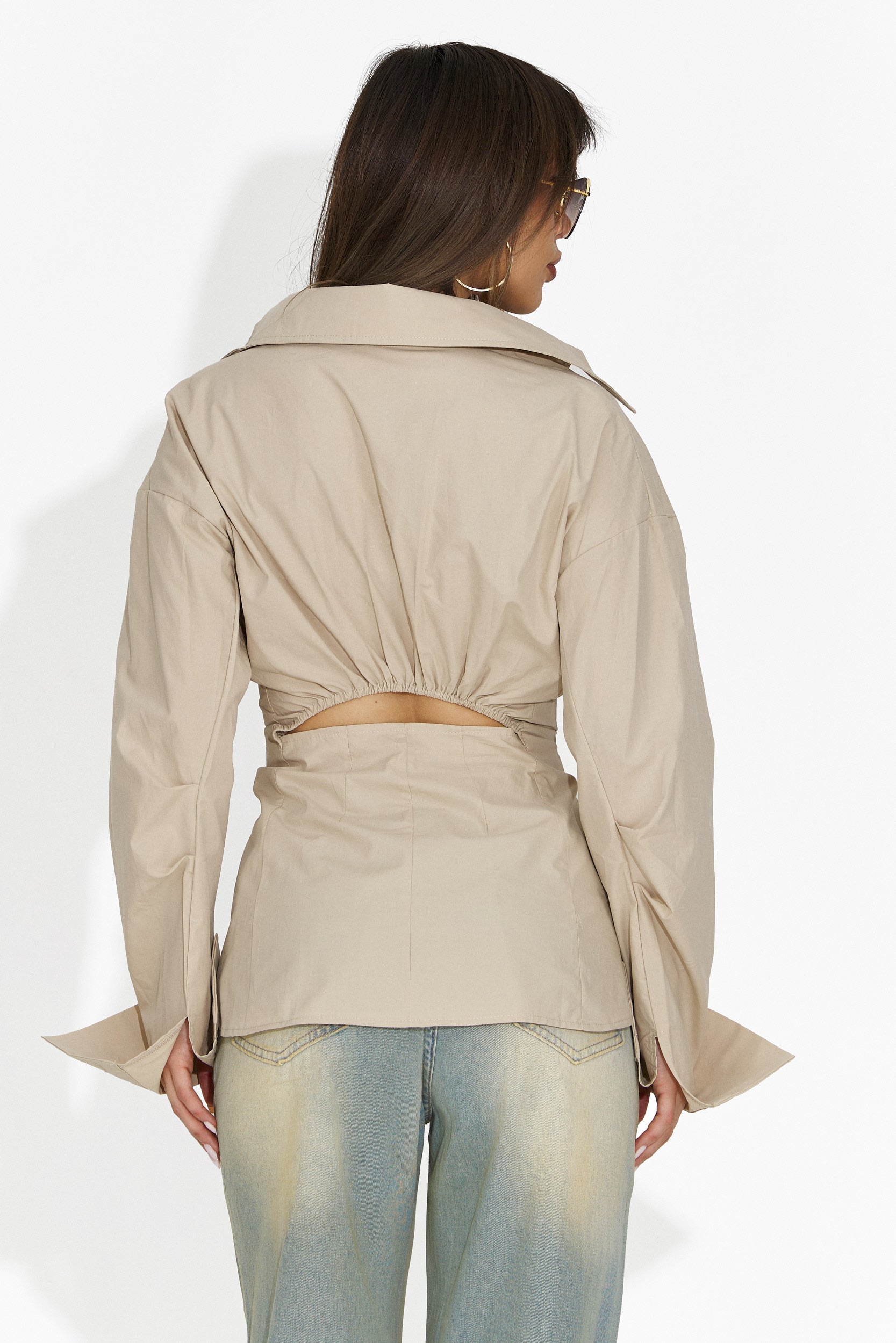 Camasa dama eleganta bej Alesya Bogas