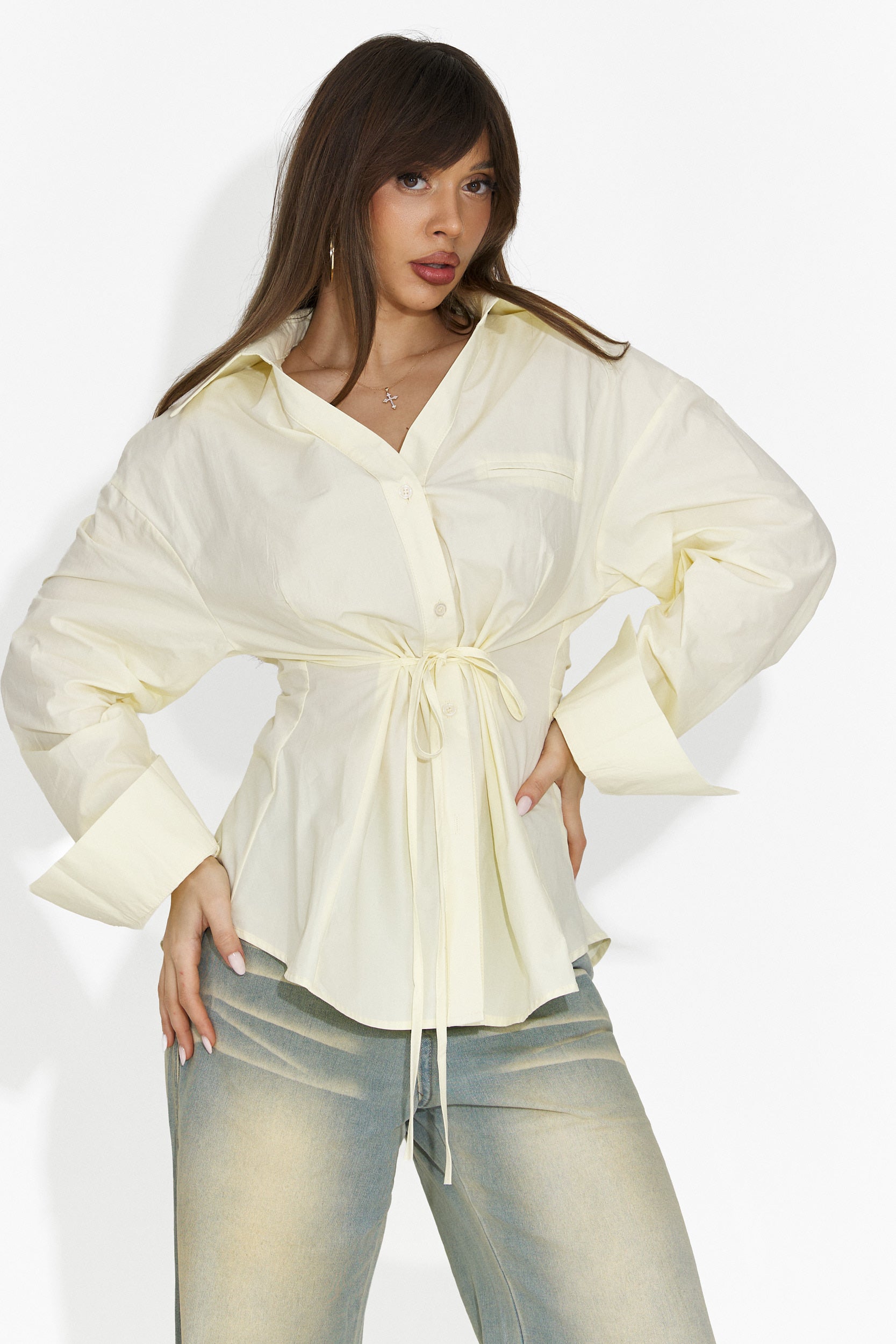 Camasa dama eleganta galbena Alesya Bogas