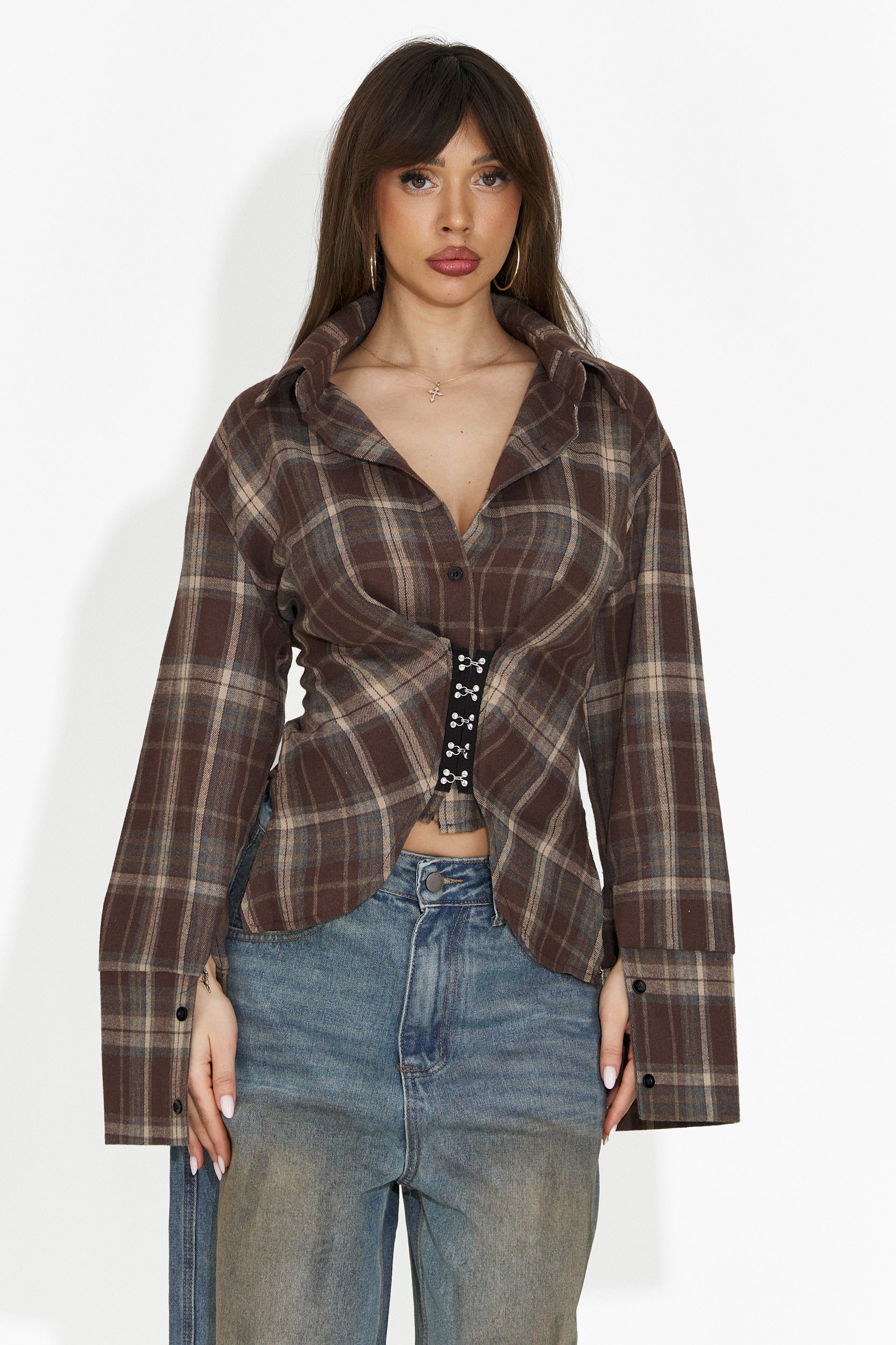 Camasa dama eleganta maro Hermiona Bogas