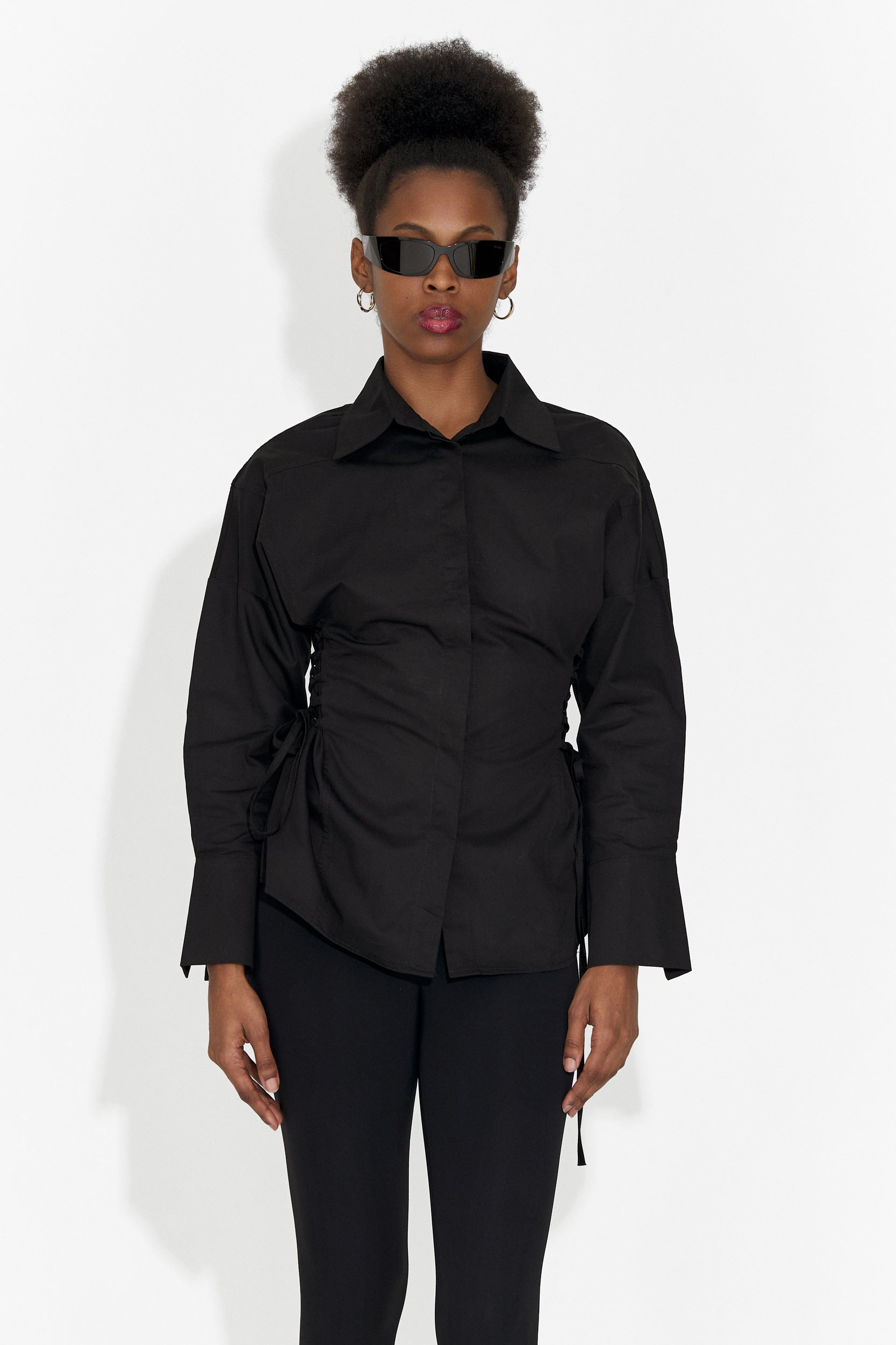 Camasa dama eleganta neagra Sivelia Bogas