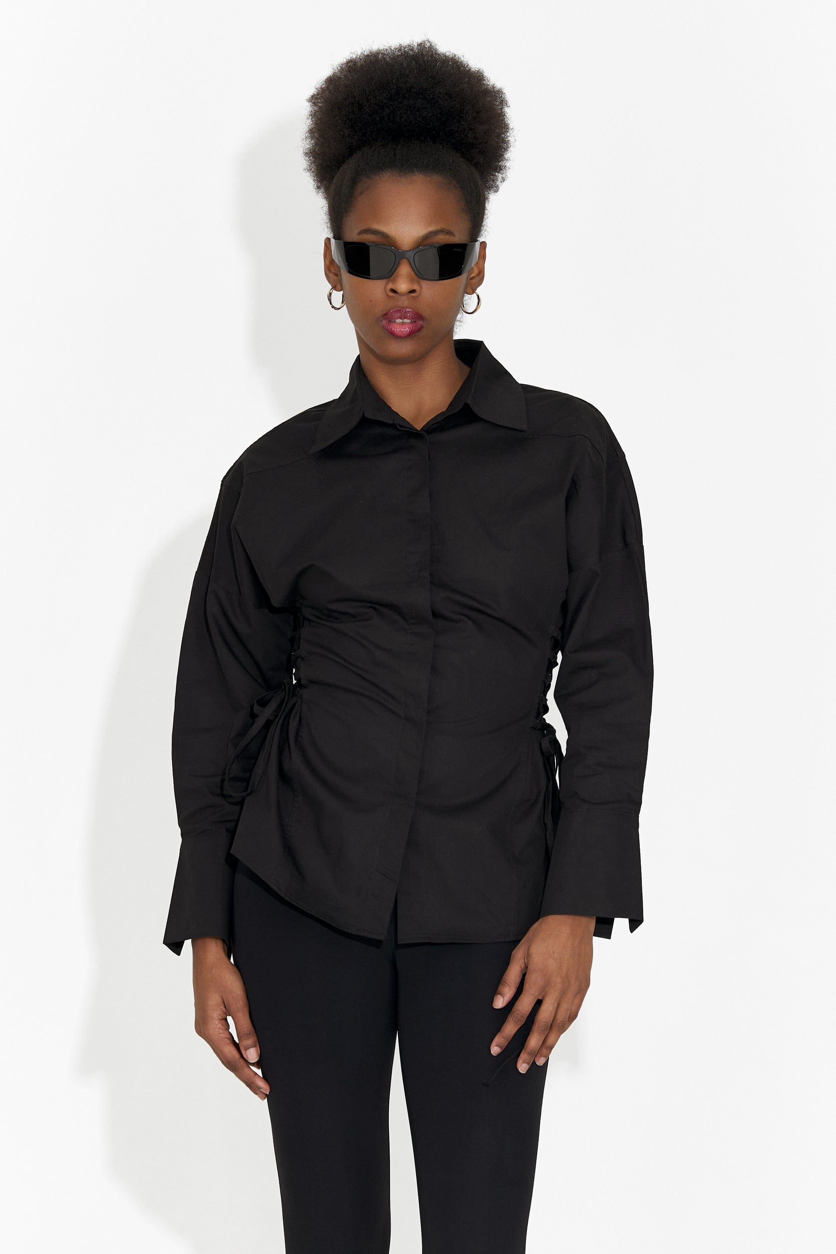 Camasa dama eleganta neagra Sivelia Bogas