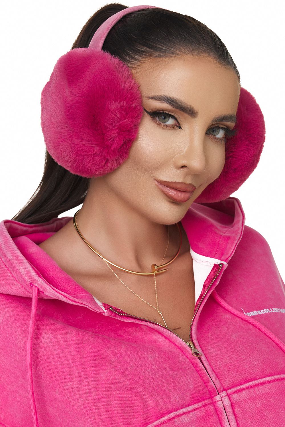 Casti protectie urechi fucsia Monezea Bogas