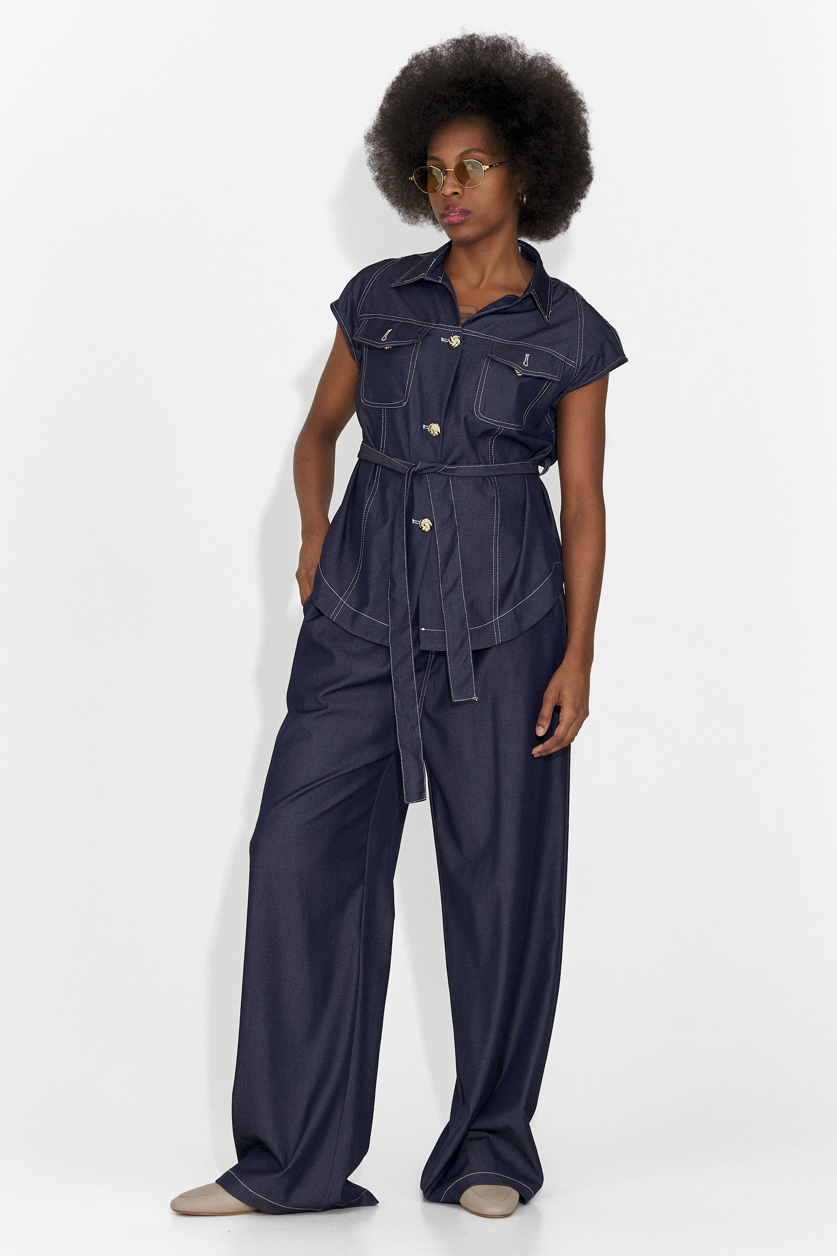 Compleu dama casual bleumarin Enolia Bogas