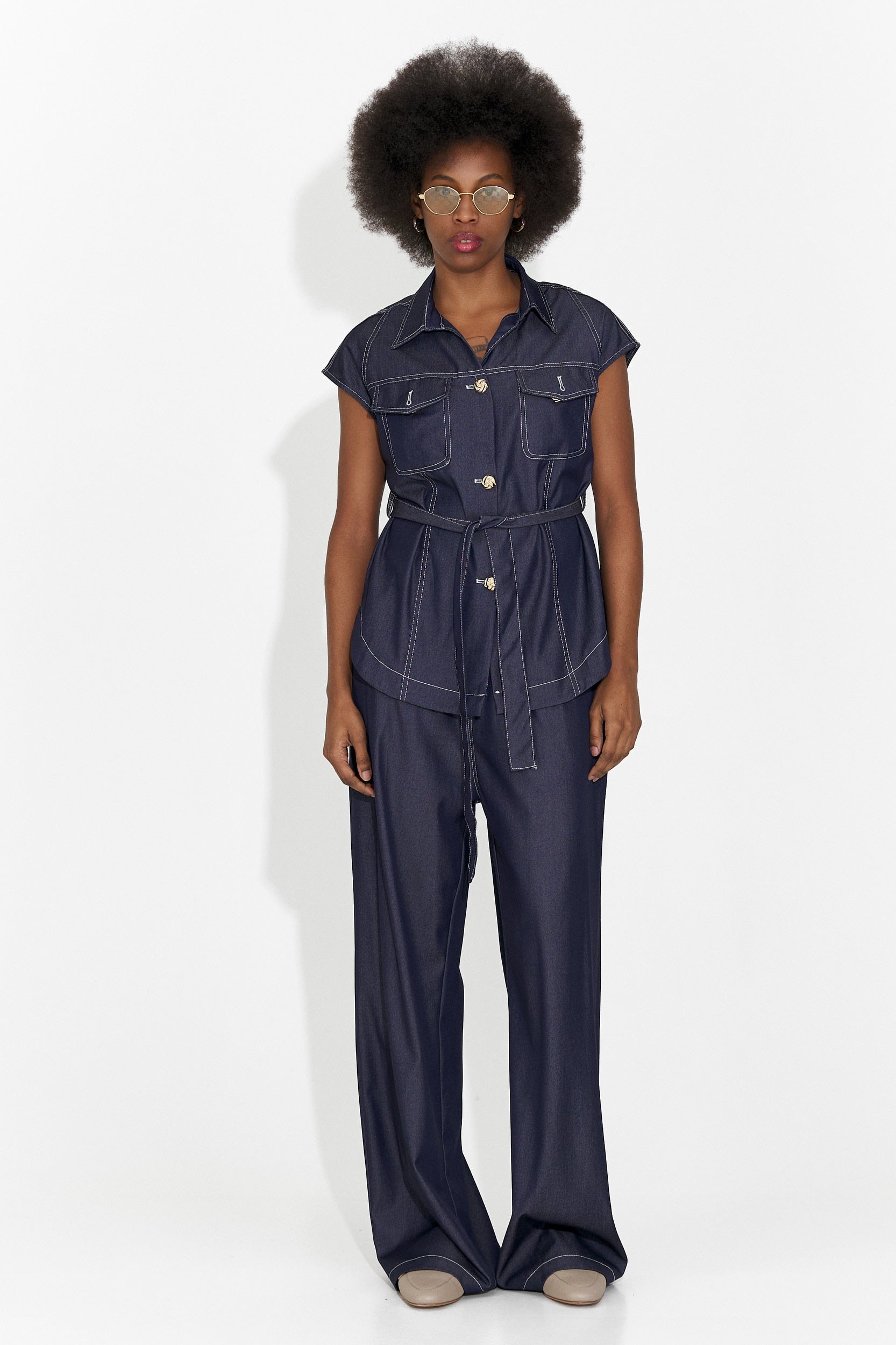 Compleu dama casual bleumarin Enolia Bogas