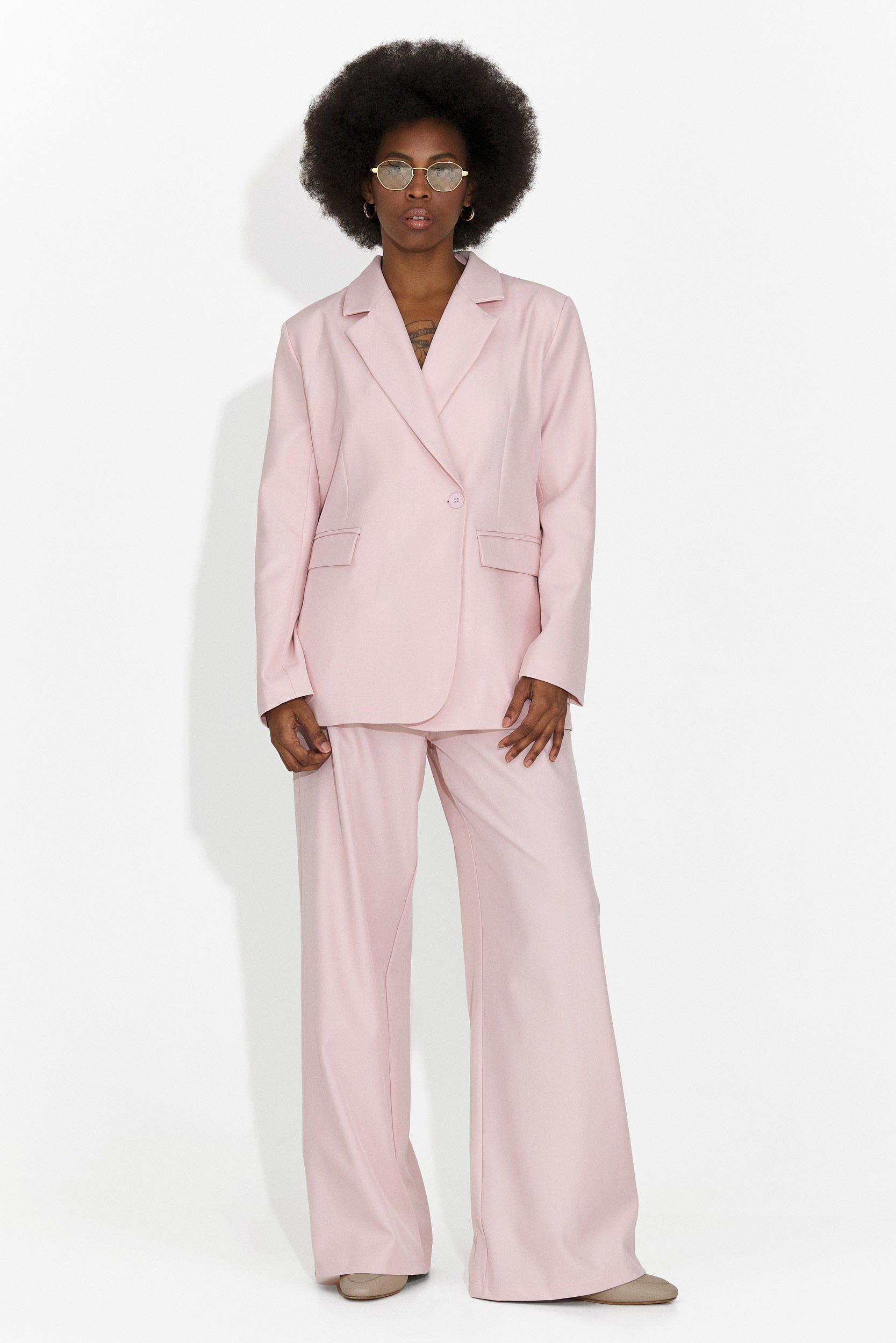 Compleu dama elegant roz Timelia Bogas