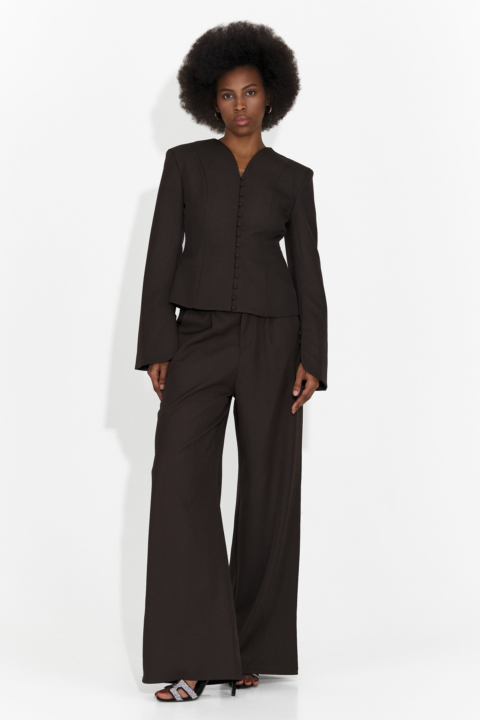 Costum cu pantaloni elegant negru Jayne Bogas