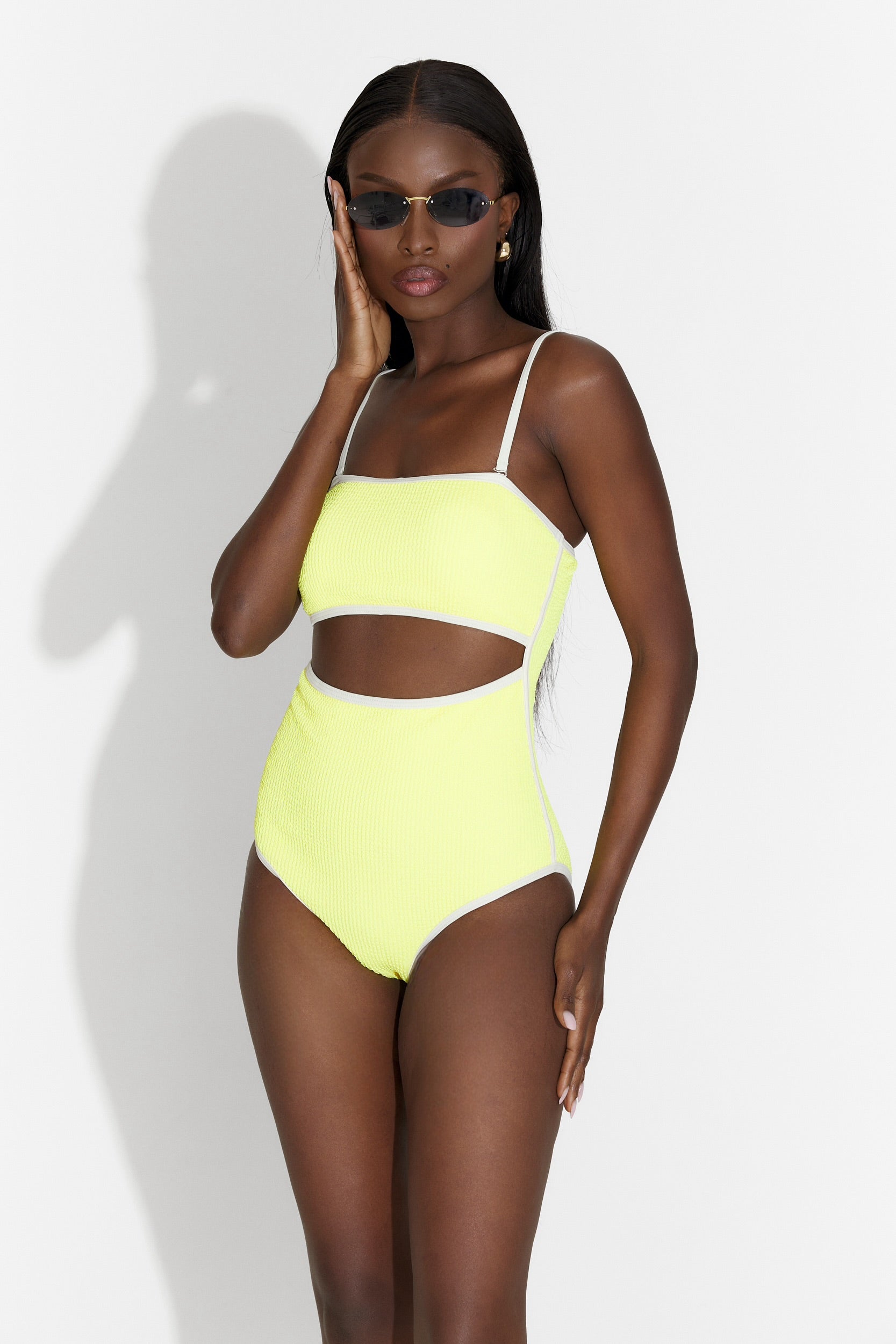 Costum de baie galben Martia Bogas