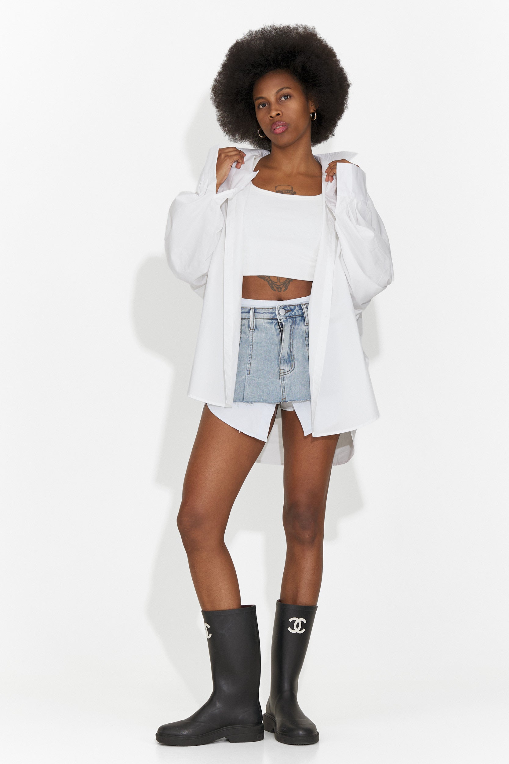 Fusta dama casual bleu Iustina Bogas