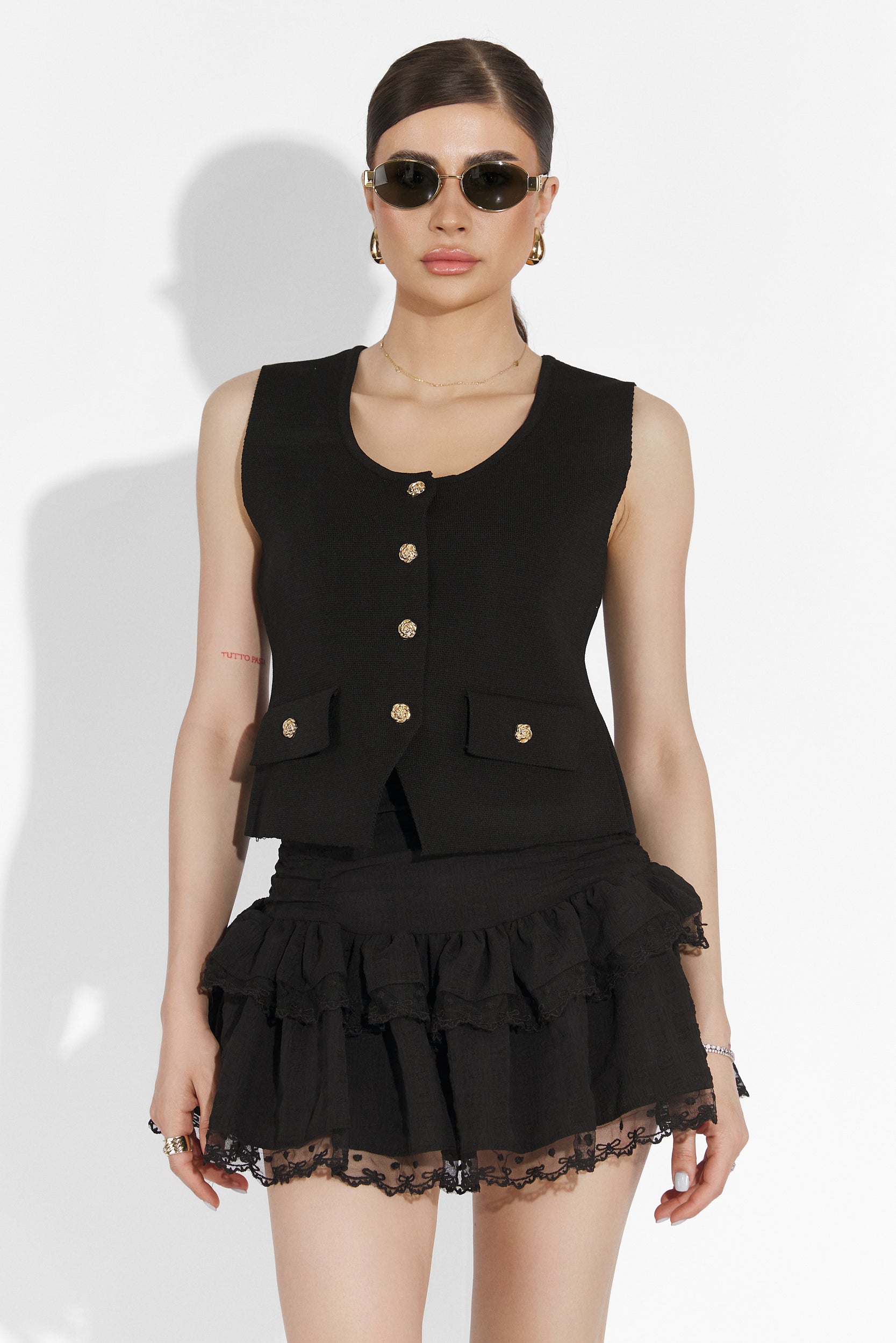 Fusta dama casual neagra Alarcon Bogas