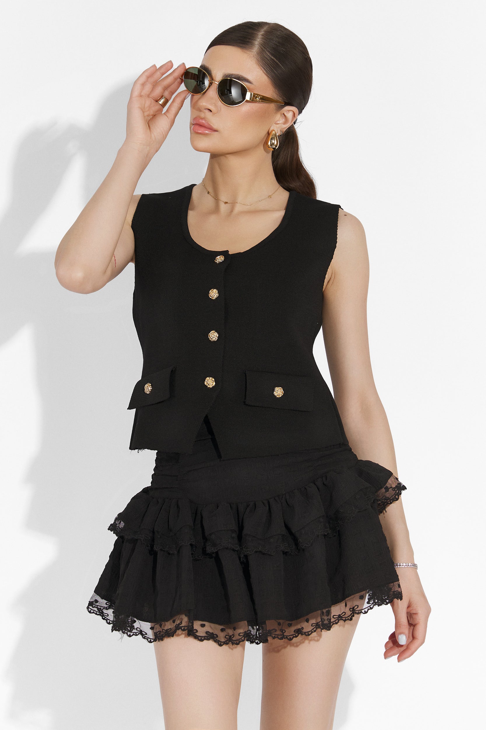 Fusta dama casual neagra Alarcon Bogas