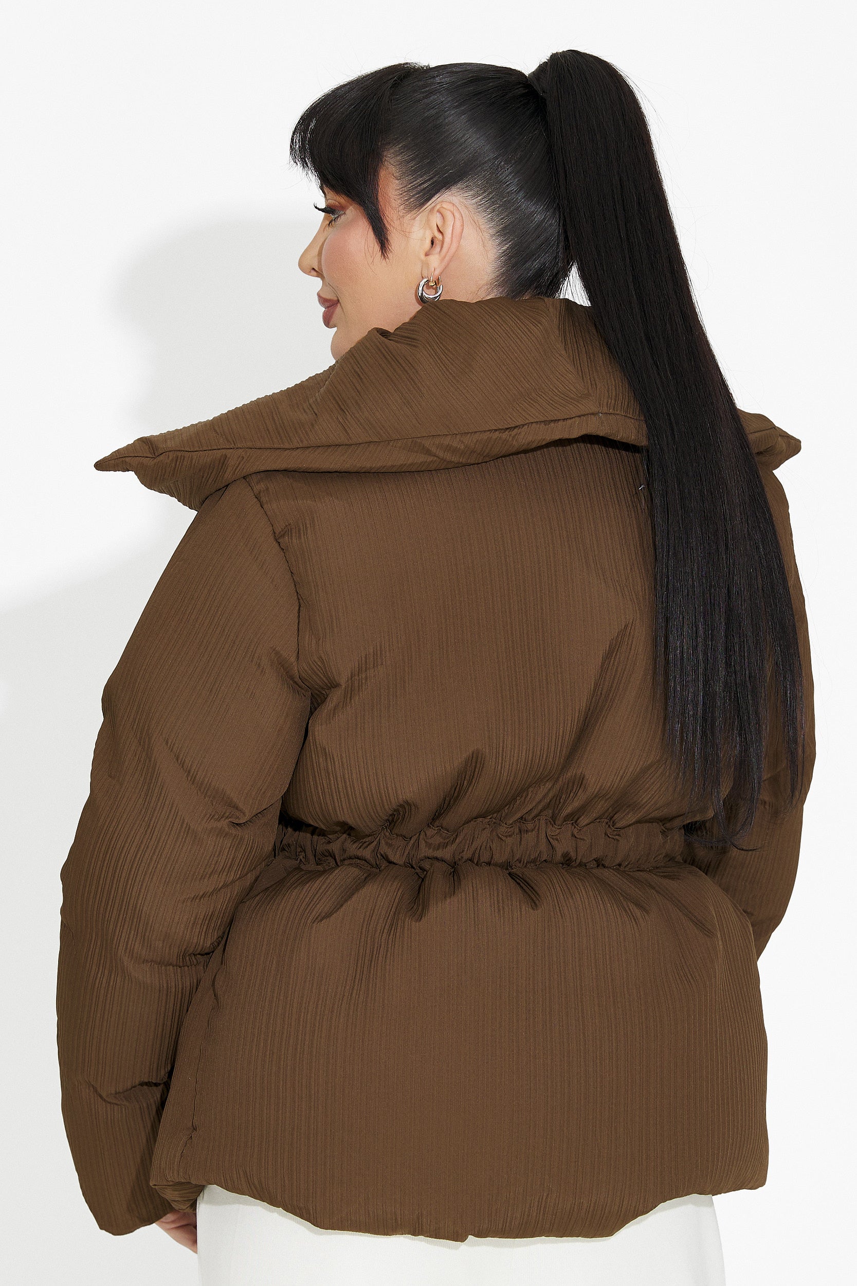 Geaca dama casual maro Kenyra Bogas