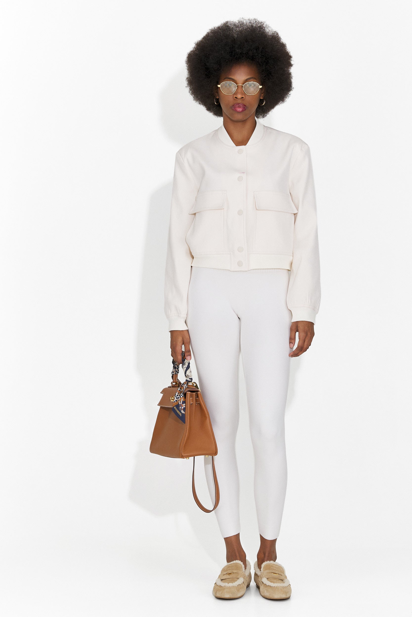 Jacheta dama casual crem Cataleia Bogas