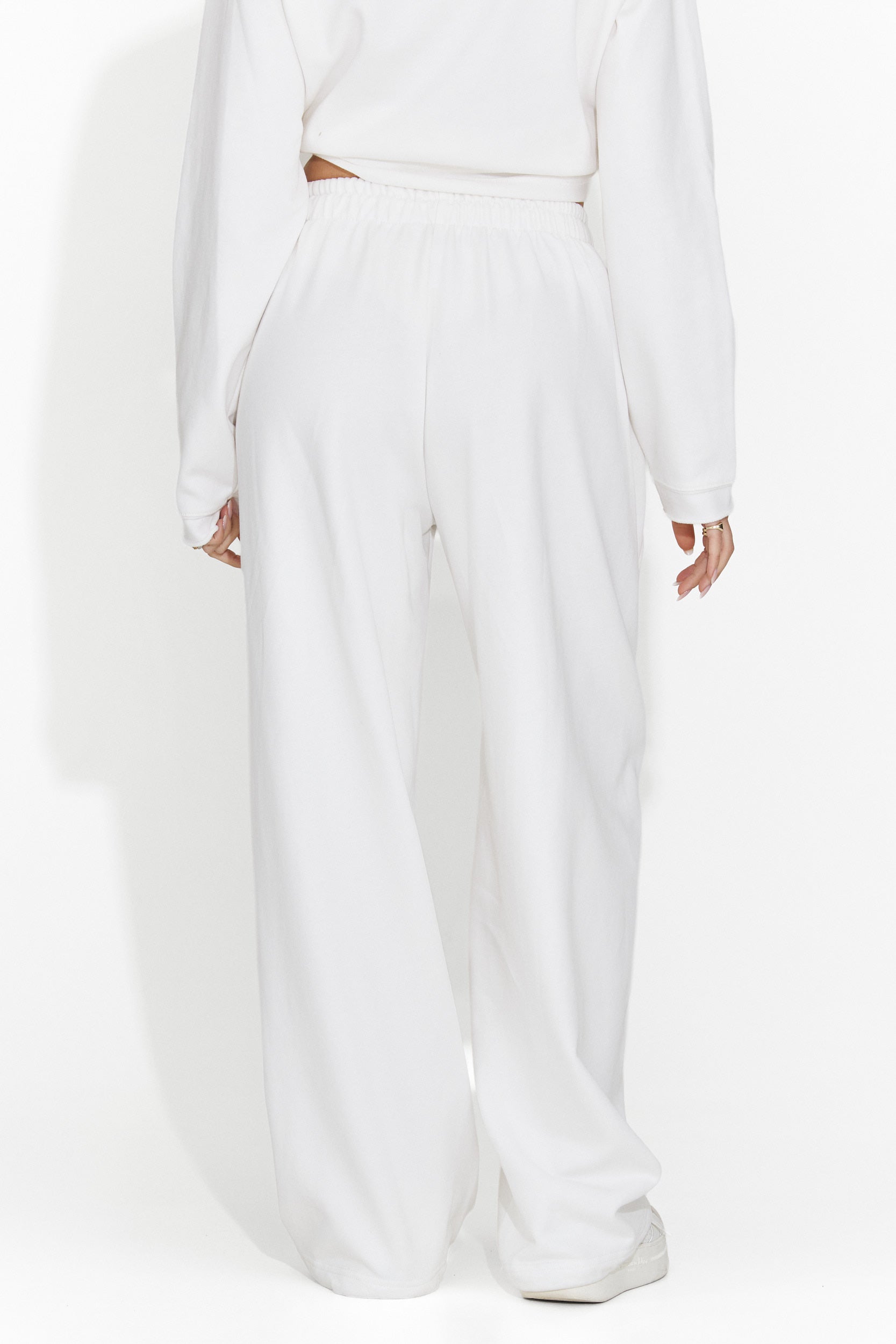 Pantaloni dama casual albi Romela Bogas