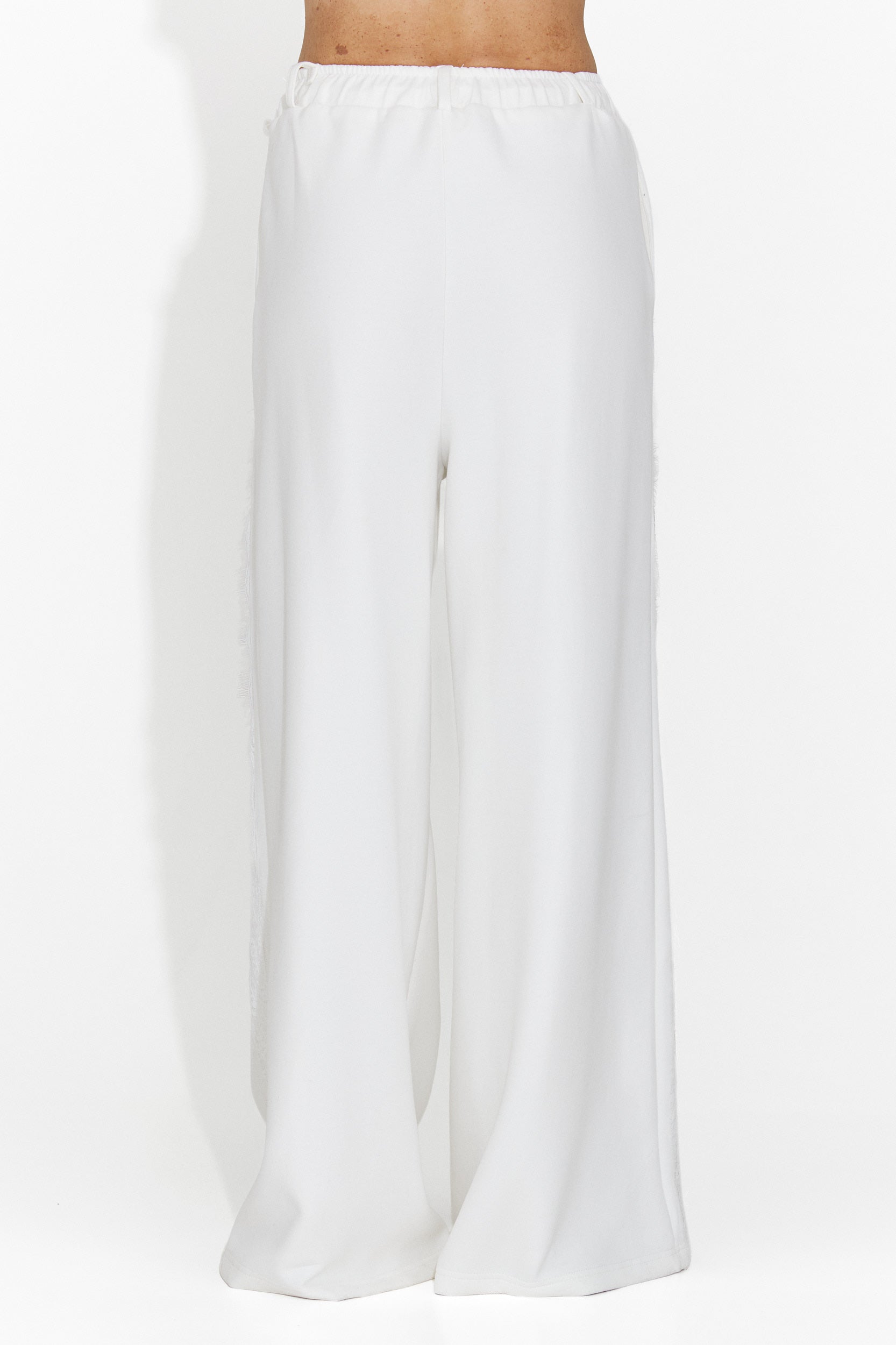 Pantaloni dama casual albi Zarania Bogas