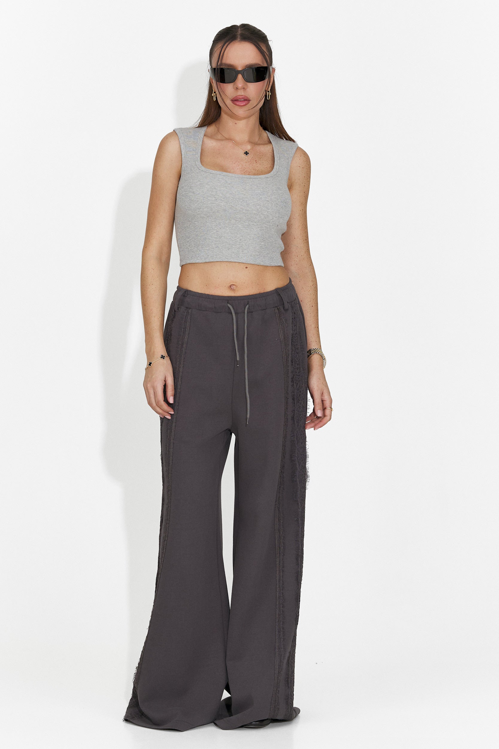 Pantaloni dama casual gri Zarania Bogas