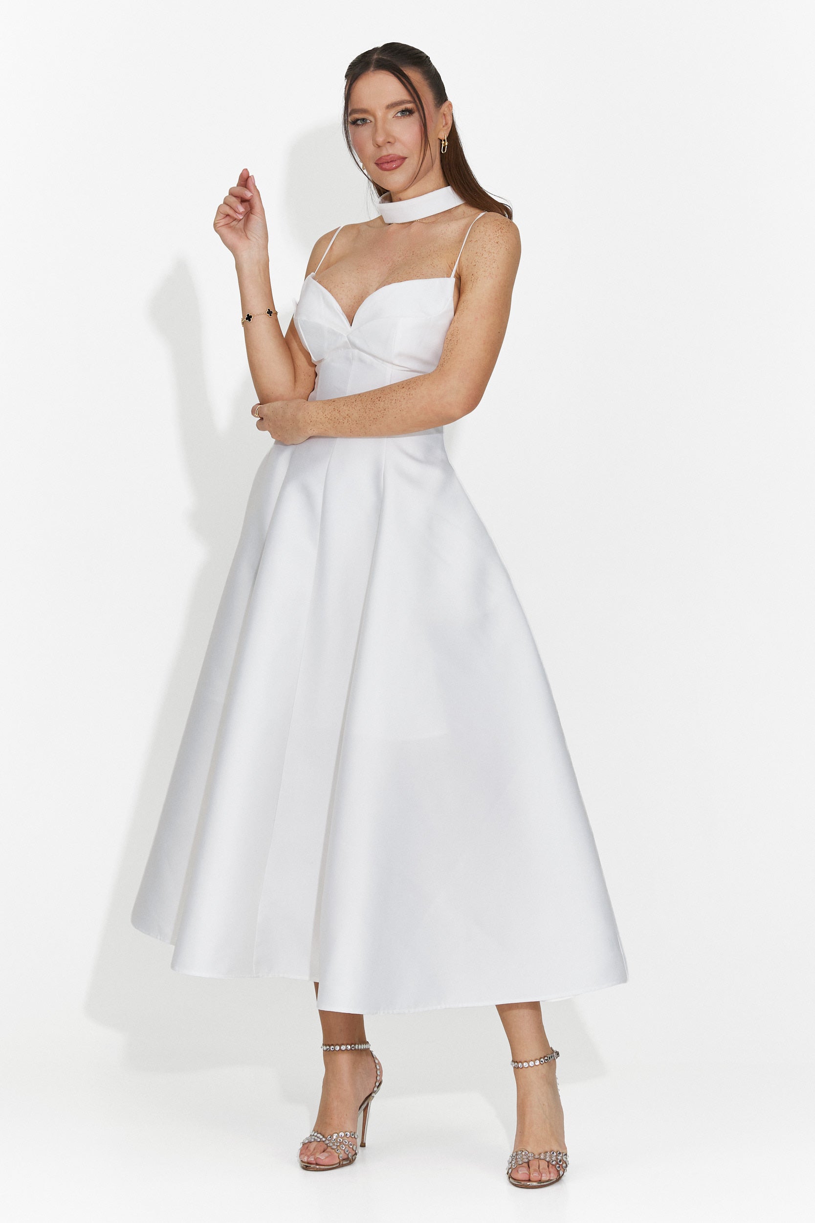 Rochie dama lunga alba Coriza Bogas