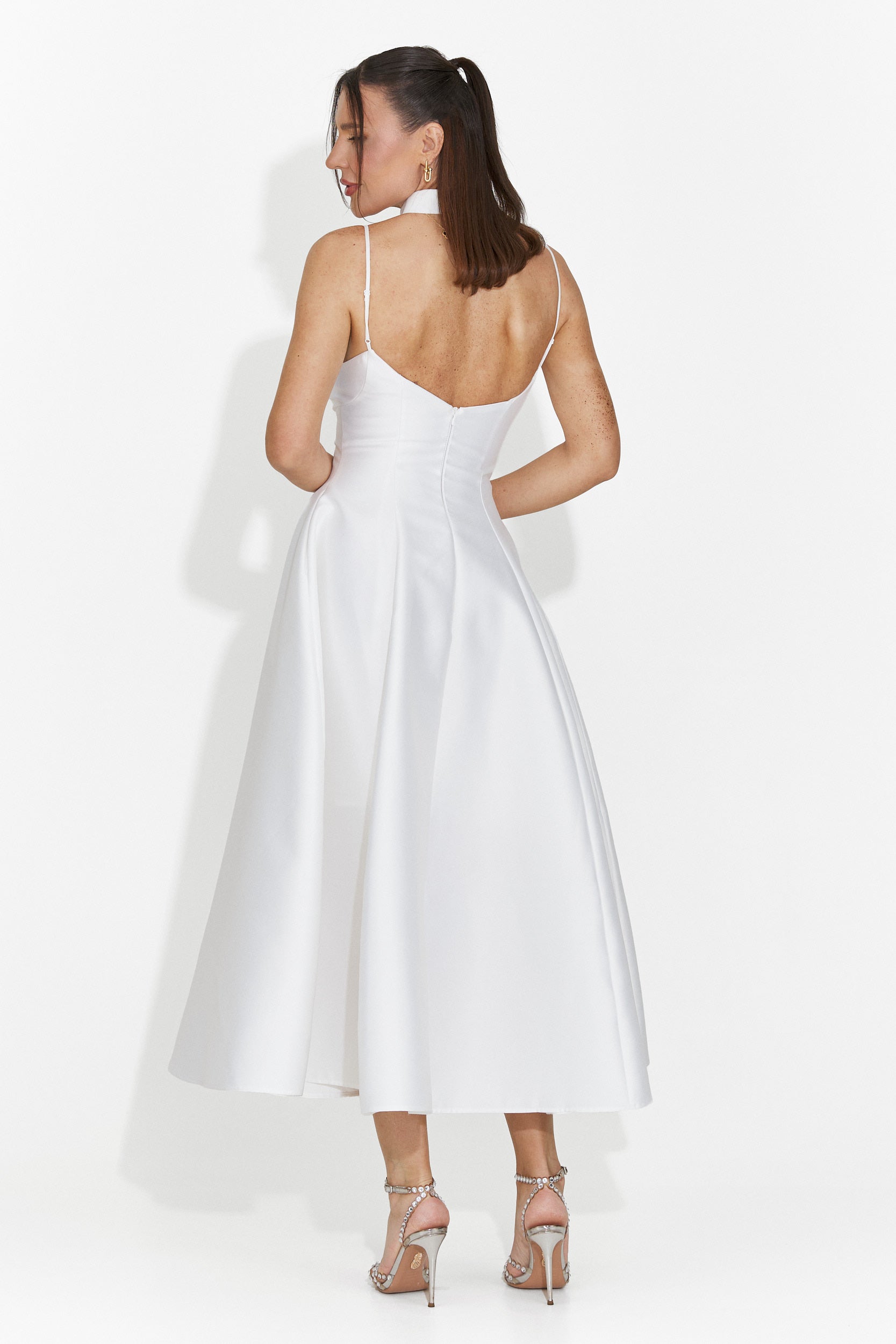 Rochie dama lunga alba Coriza Bogas