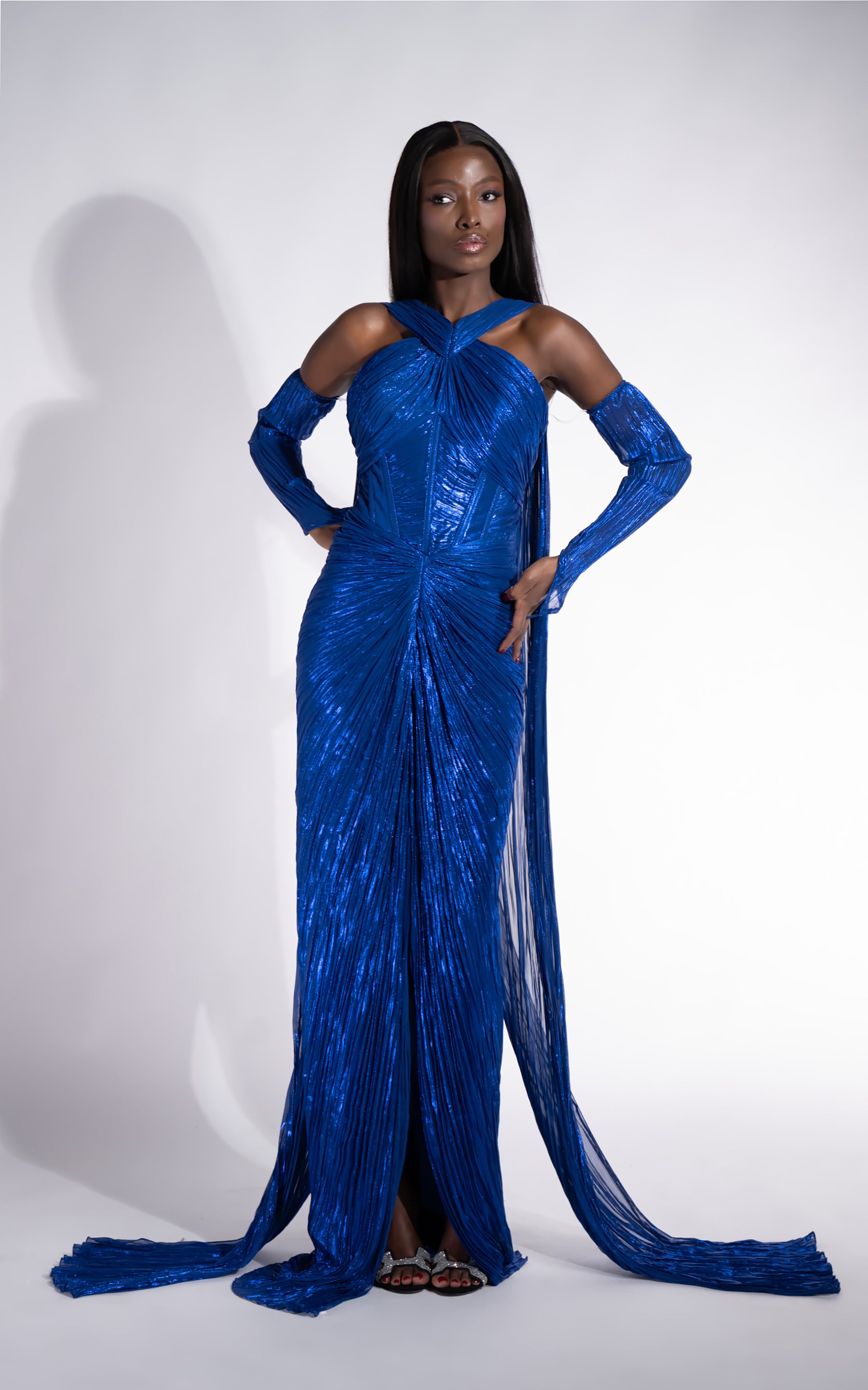 Rochie dama lunga albastru Karlyana Bogas