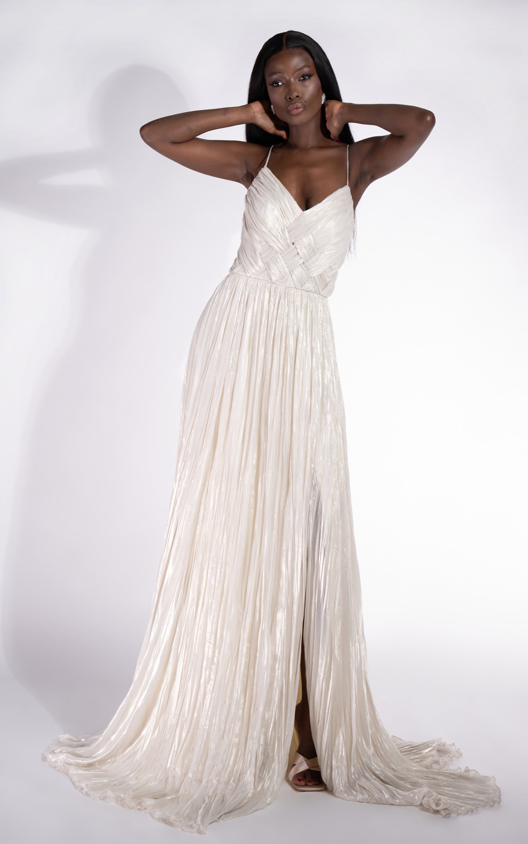 Rochie dama lunga crem Edyna Bogas