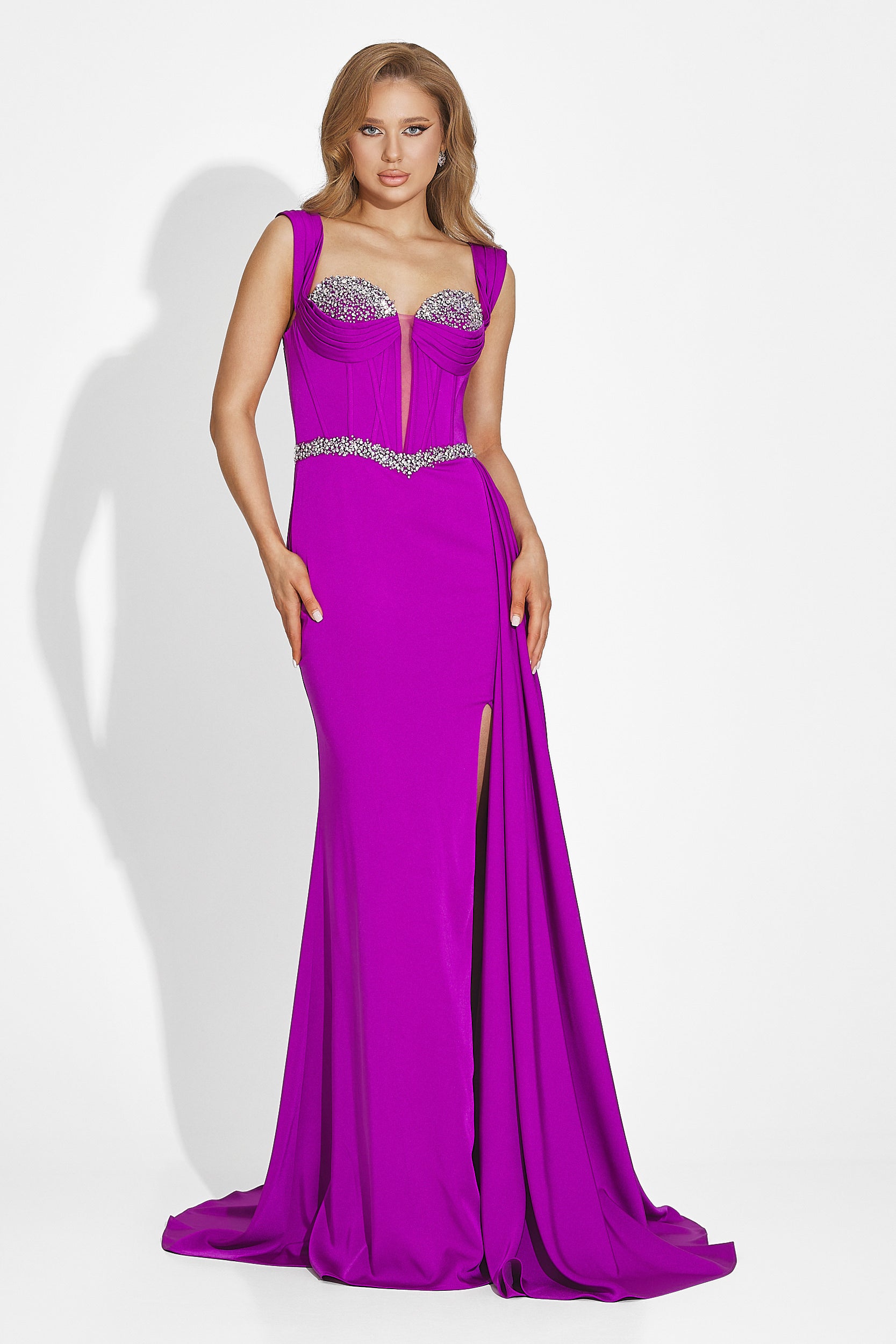 Rochie dama lunga fucsia Sharyana Bogas