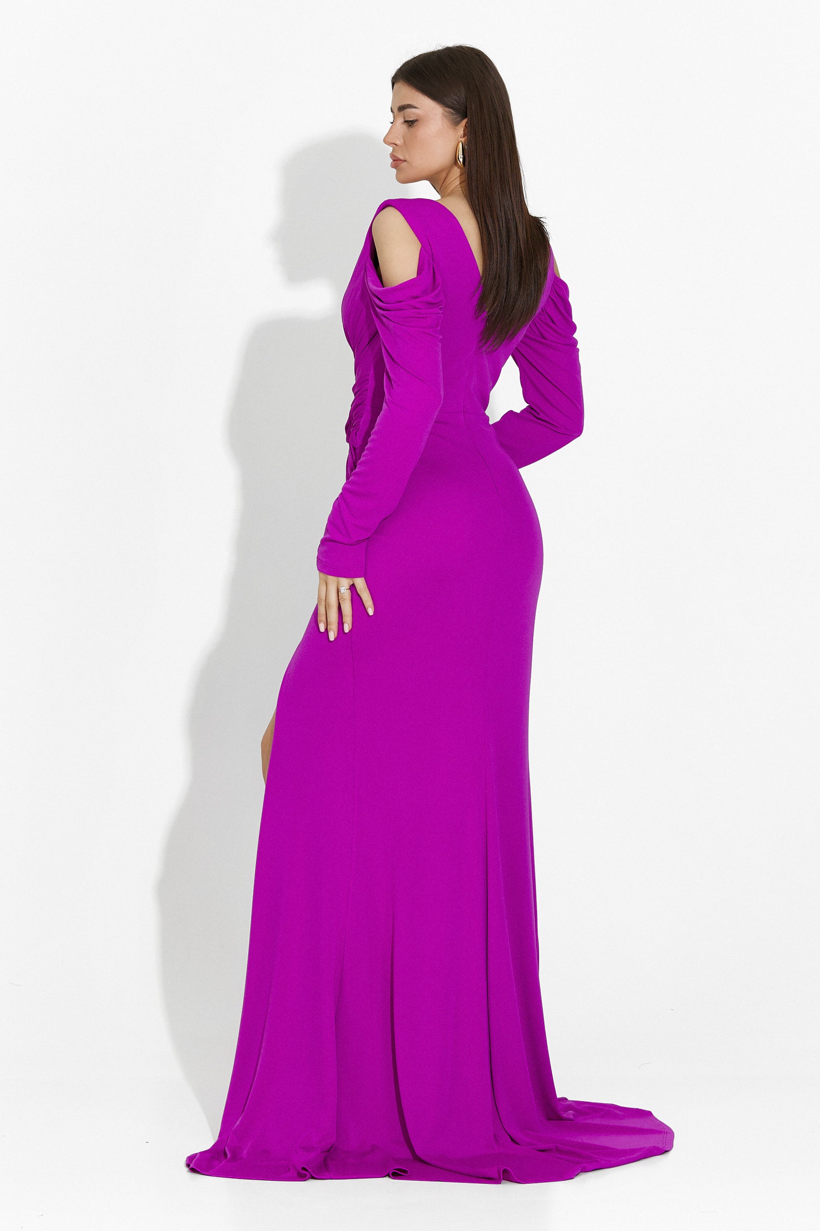 Rochie dama lunga lila Elsiana Bogas