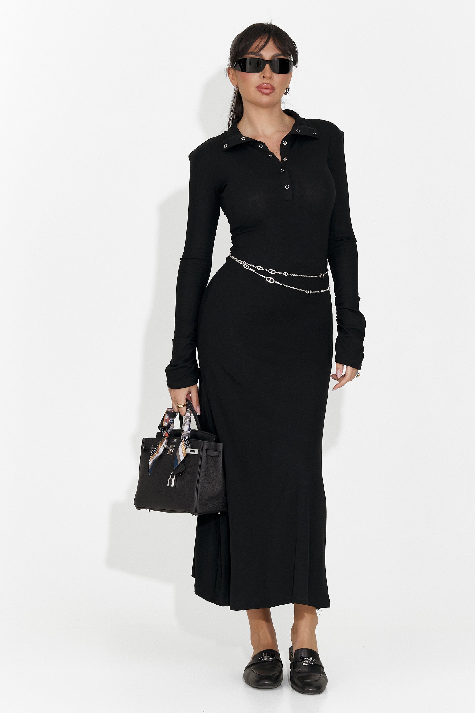 Rochie dama lunga neagra Amberlin Bogas