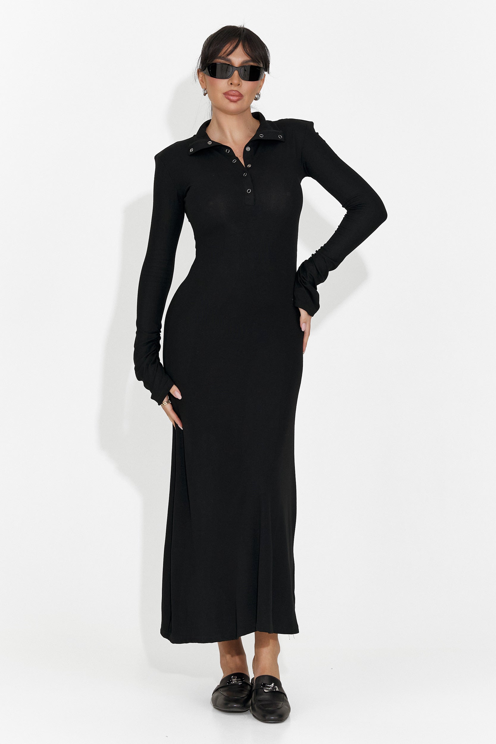 Rochie dama lunga neagra Amberlin Bogas
