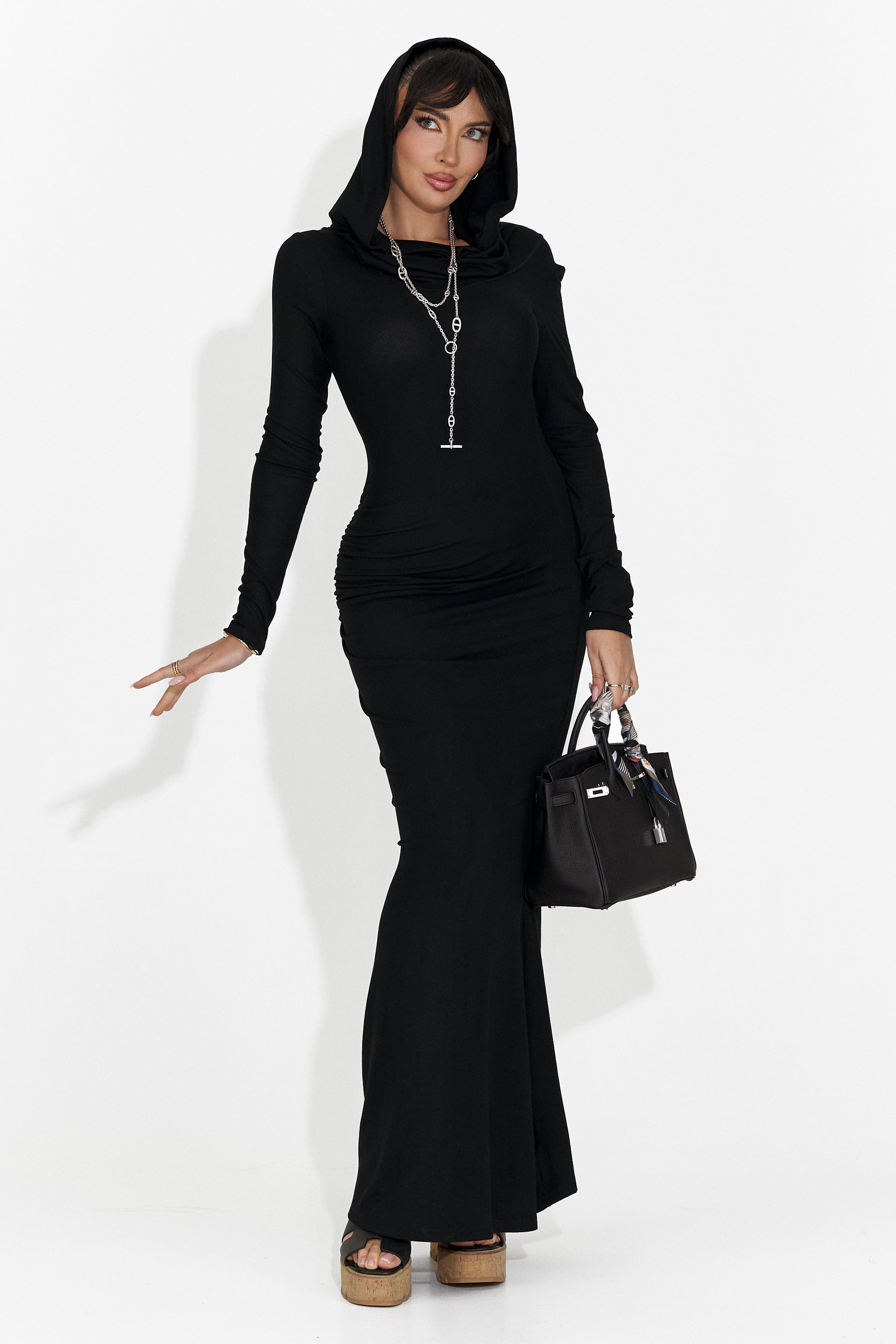 Rochie dama lunga neagra Briania Bogas