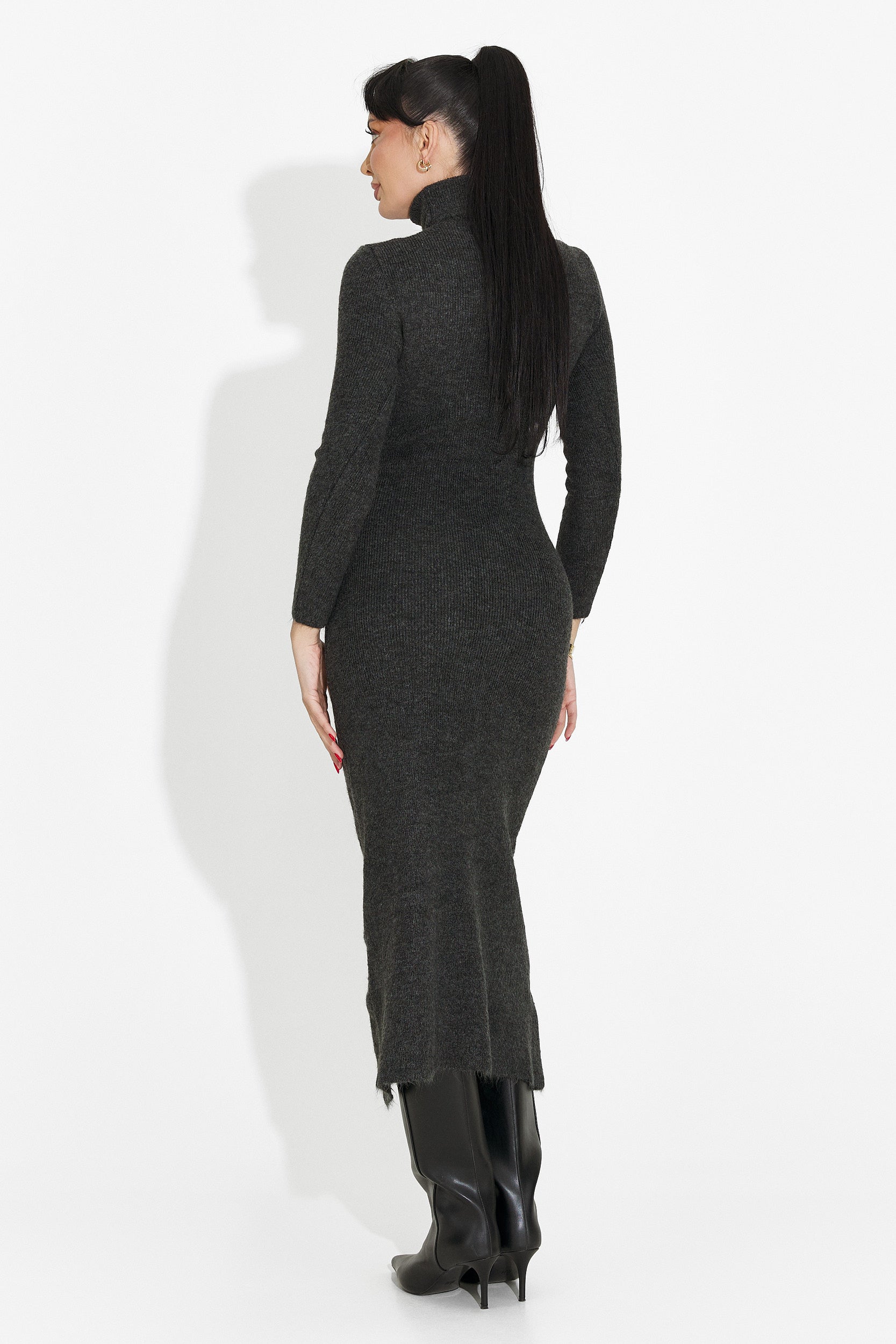 Rochie dama midi gri Patrisia Bogas