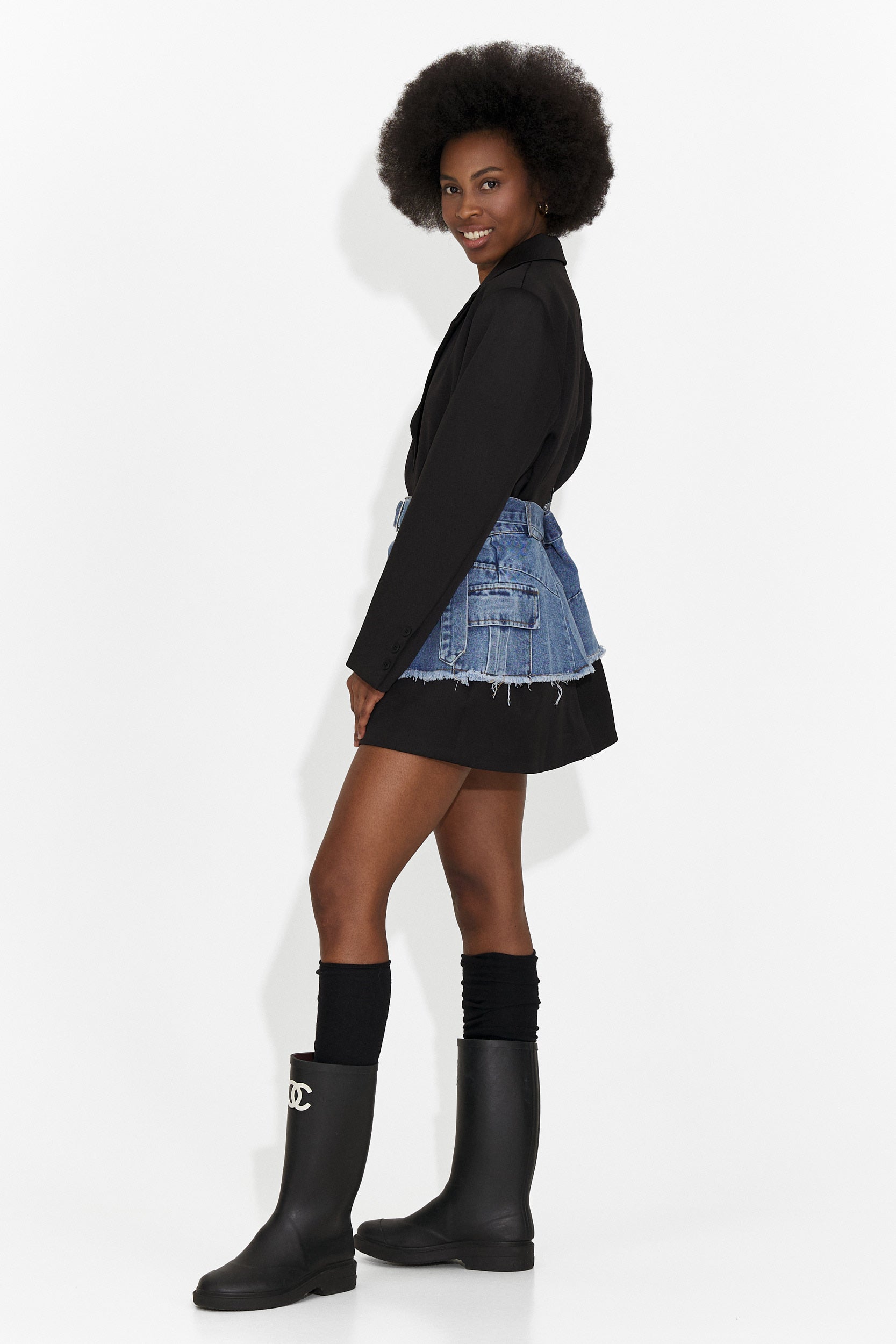 Rochie dama scurta neagra Izadora Bogas