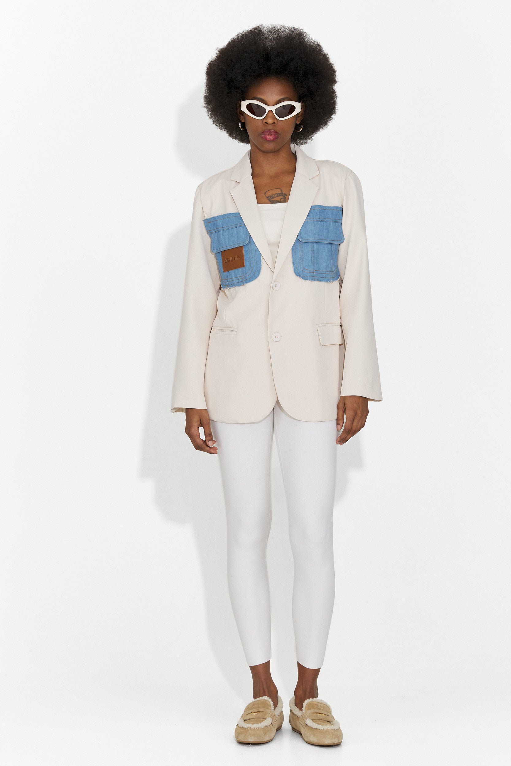 Sacou dama elegant crem Graziela Bogas