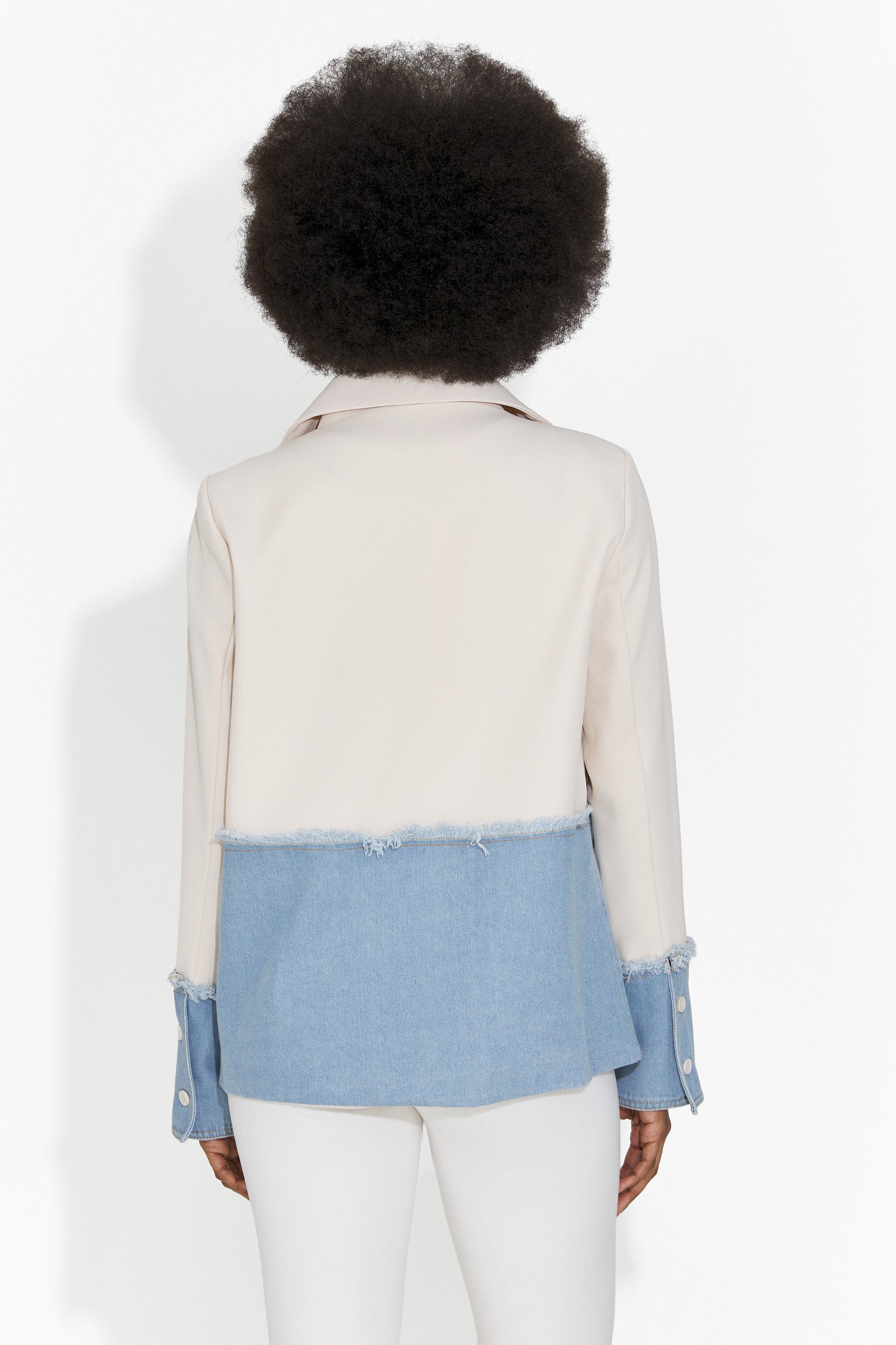 Sacou dama elegant crem Samiria Bogas