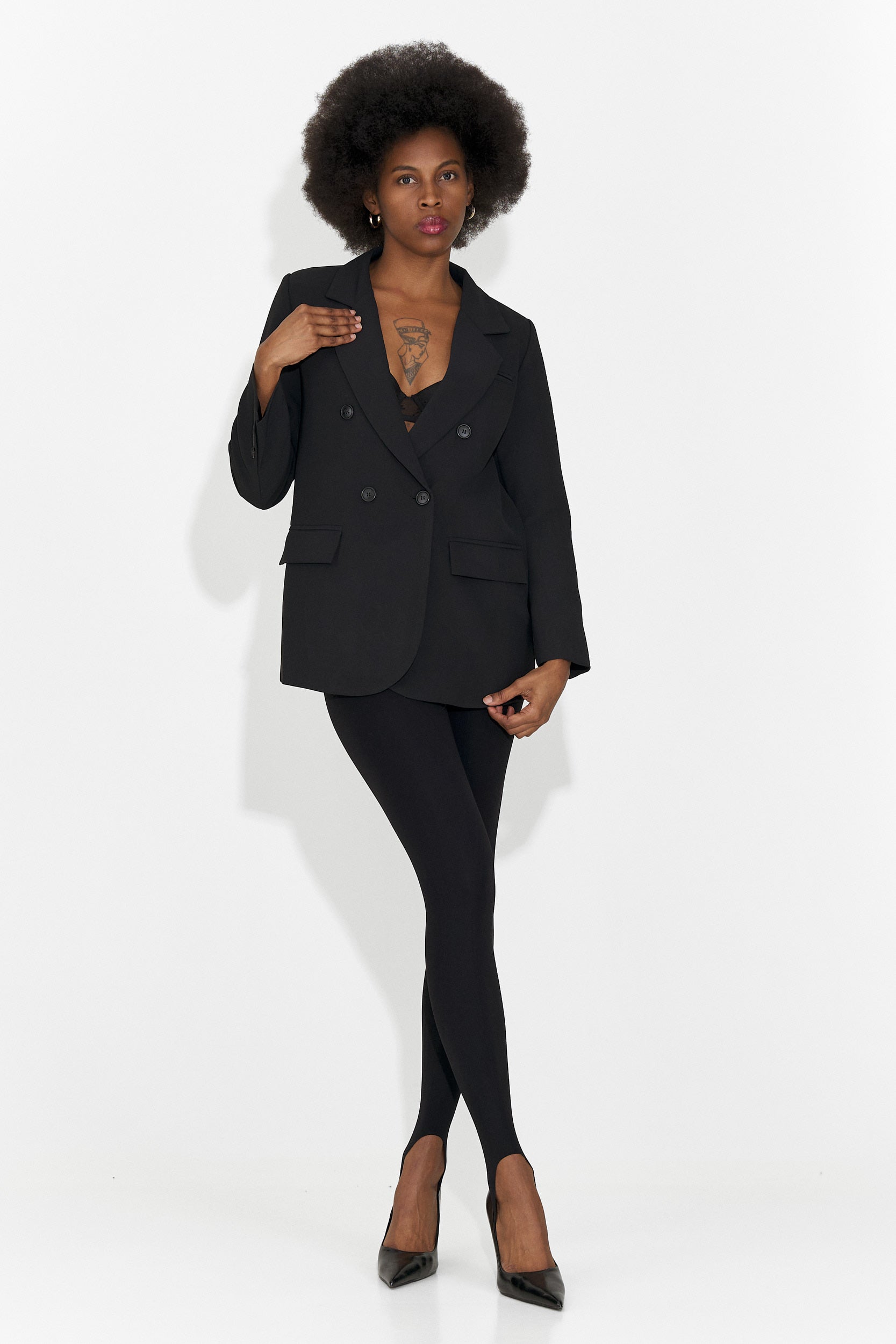 Sacou dama elegant negru Andrea Bogas