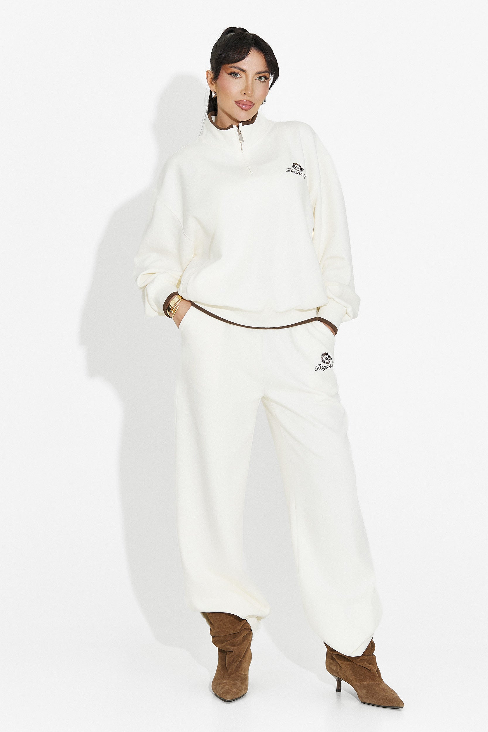 Trening dama casual bej Vilma Bogas