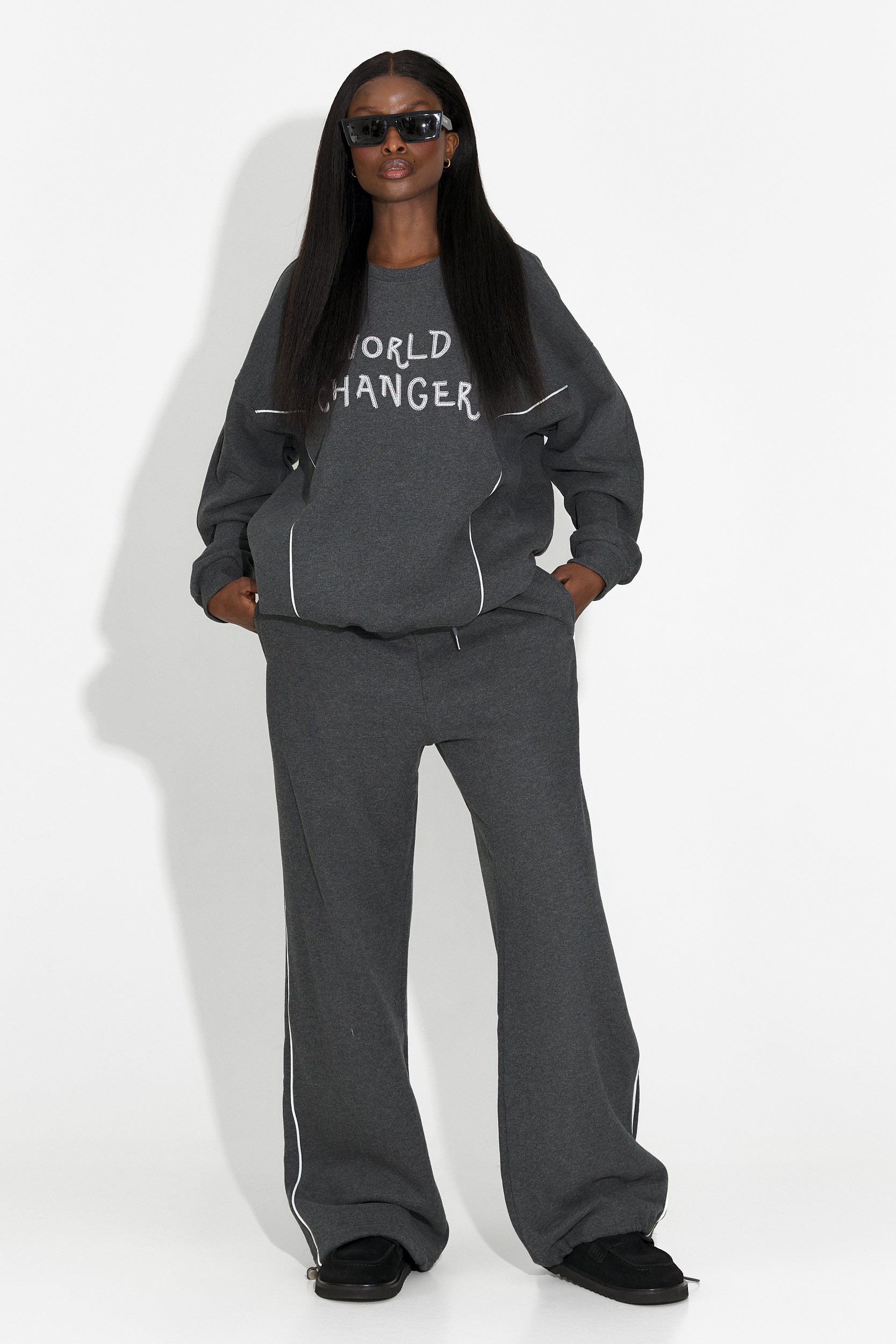 Trening dama casual gri inchis Pavora Bogas