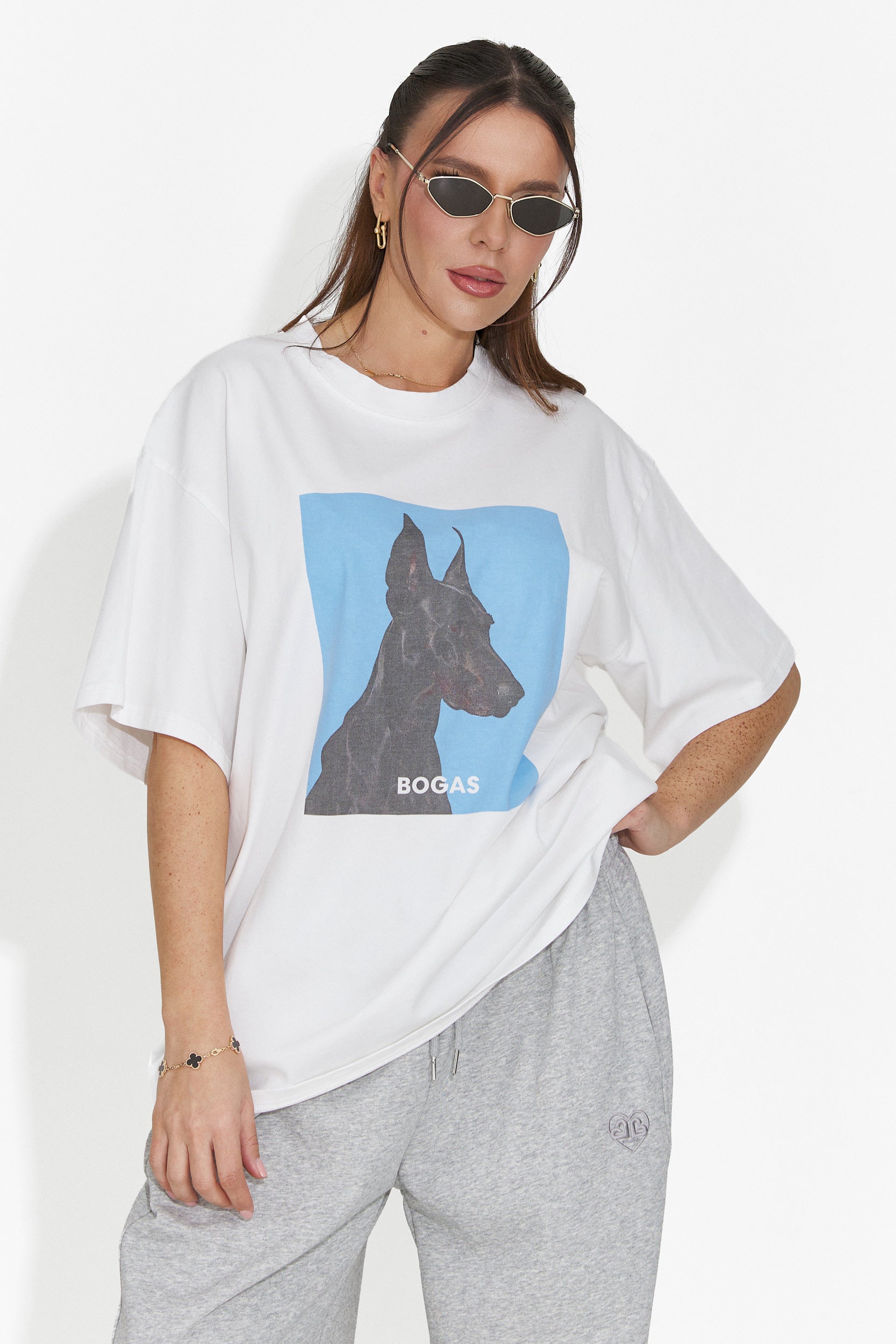 Tricou dama casual alb Solenia Bogas