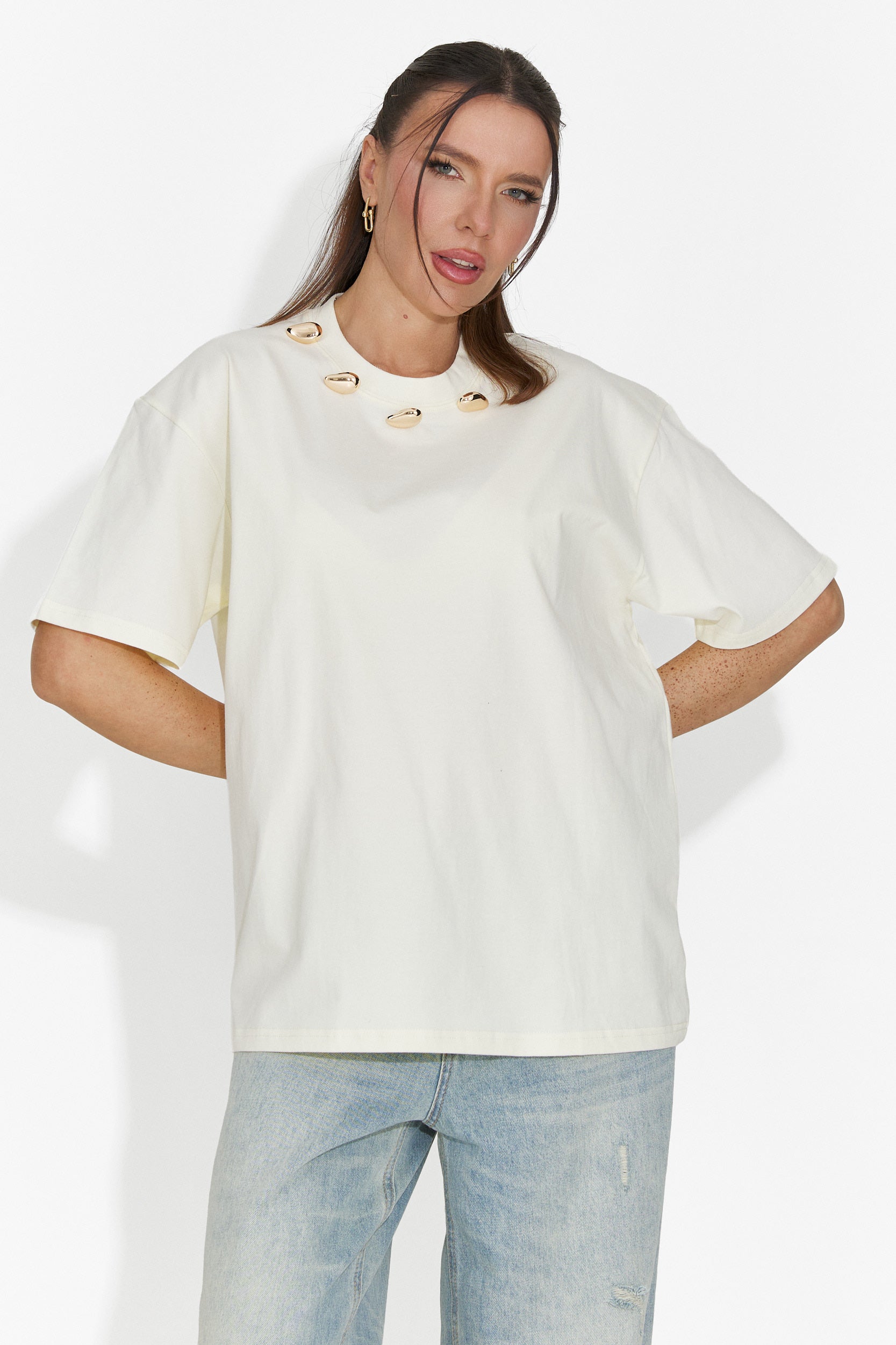 Tricou dama casual galben Cristelia Bogas