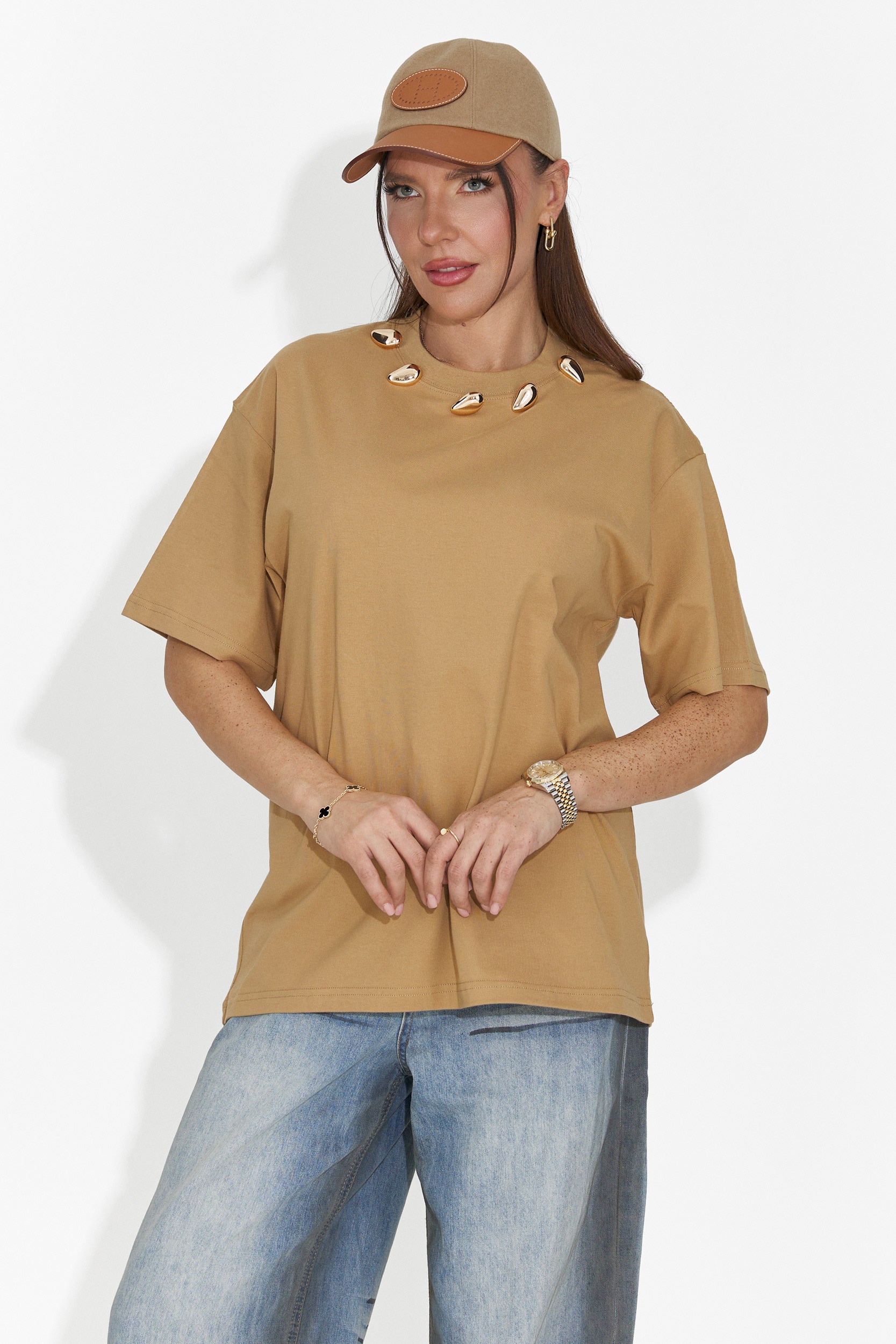 Tricou dama casual maro Cristelia Bogas
